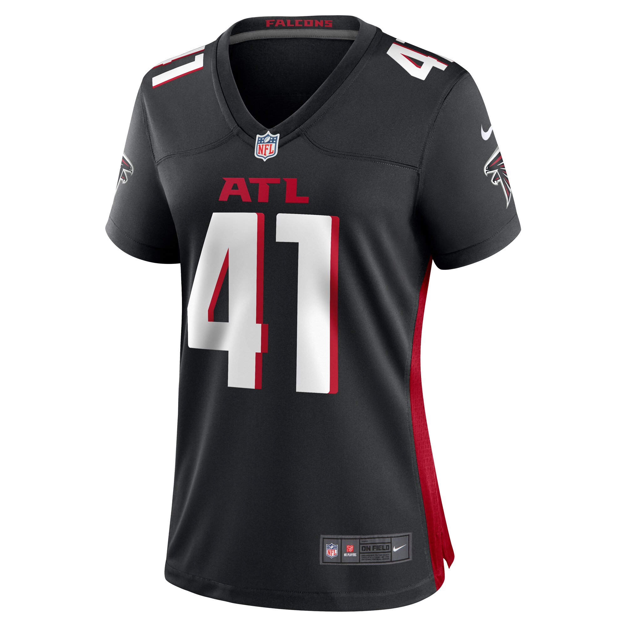 Lukas Denis Atlanta Falcons  Women's  Game Jersey -  Black