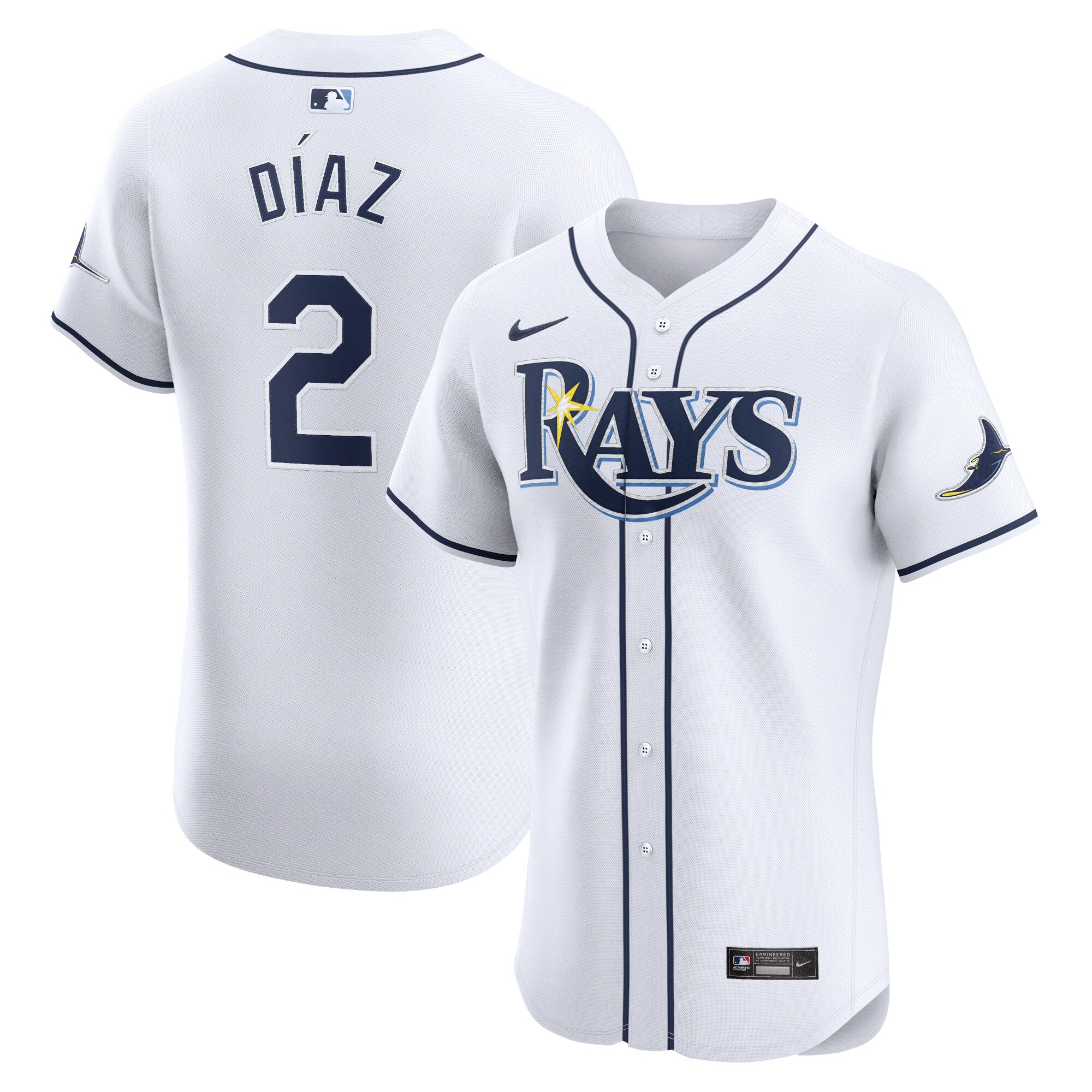 Yandy Diaz Tampa Bay Rays  Home Elite Player Jersey - White