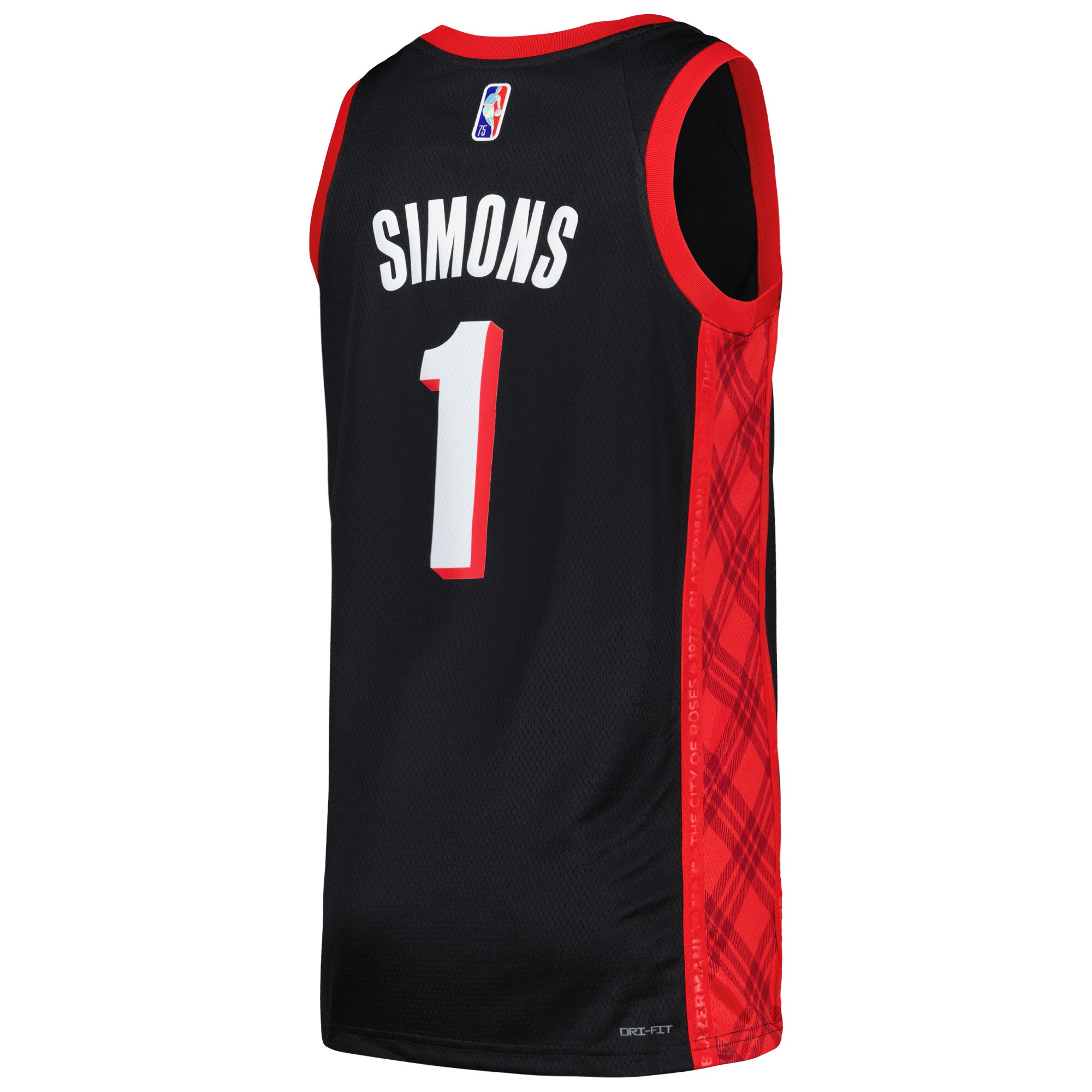 Anfernee Simons Portland Trail Blazers  Swingman Player Jersey - City Edition - Black