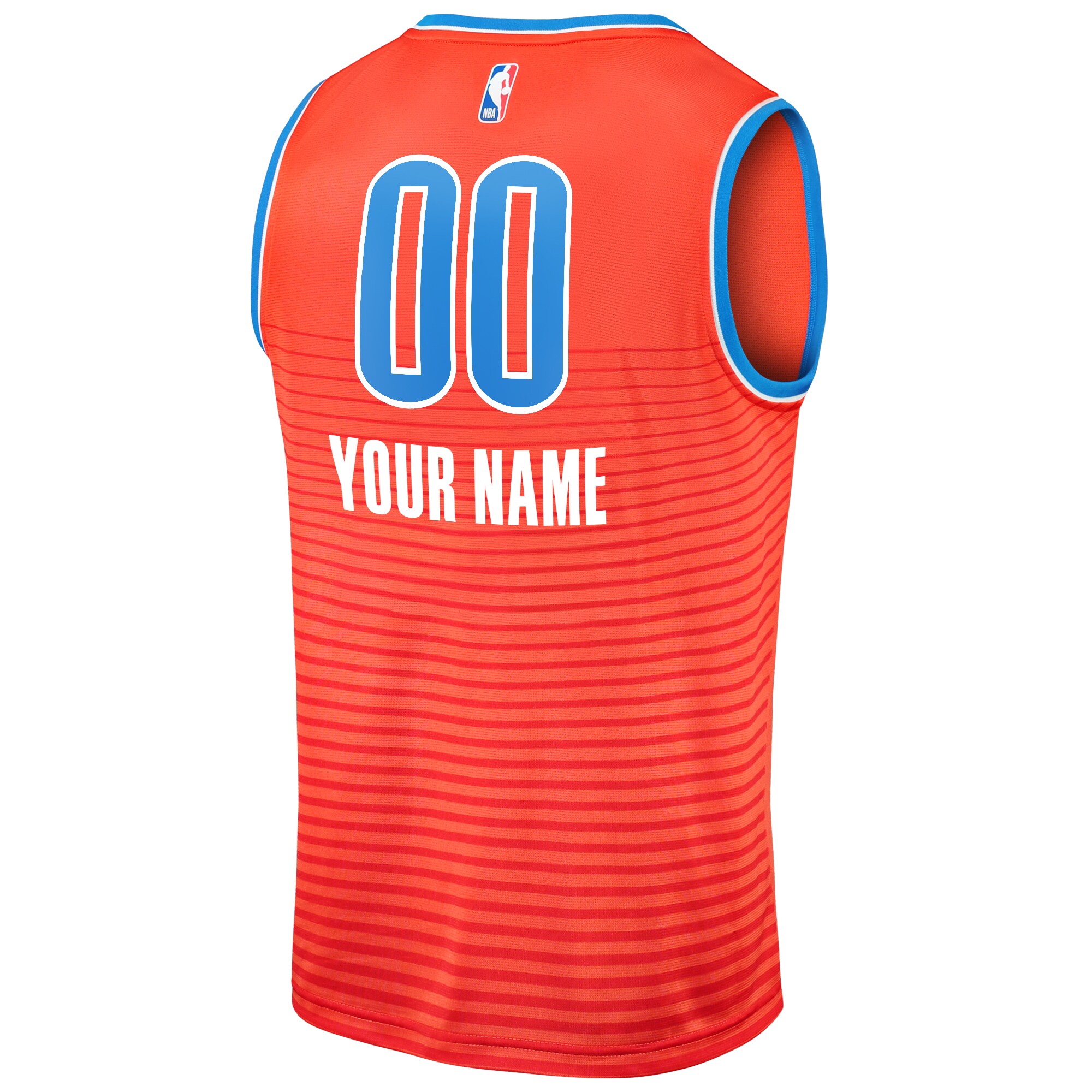 Oklahoma City Thunder Fanatics  Fast Break Custom Replica Jersey - Orange - Statement Edition