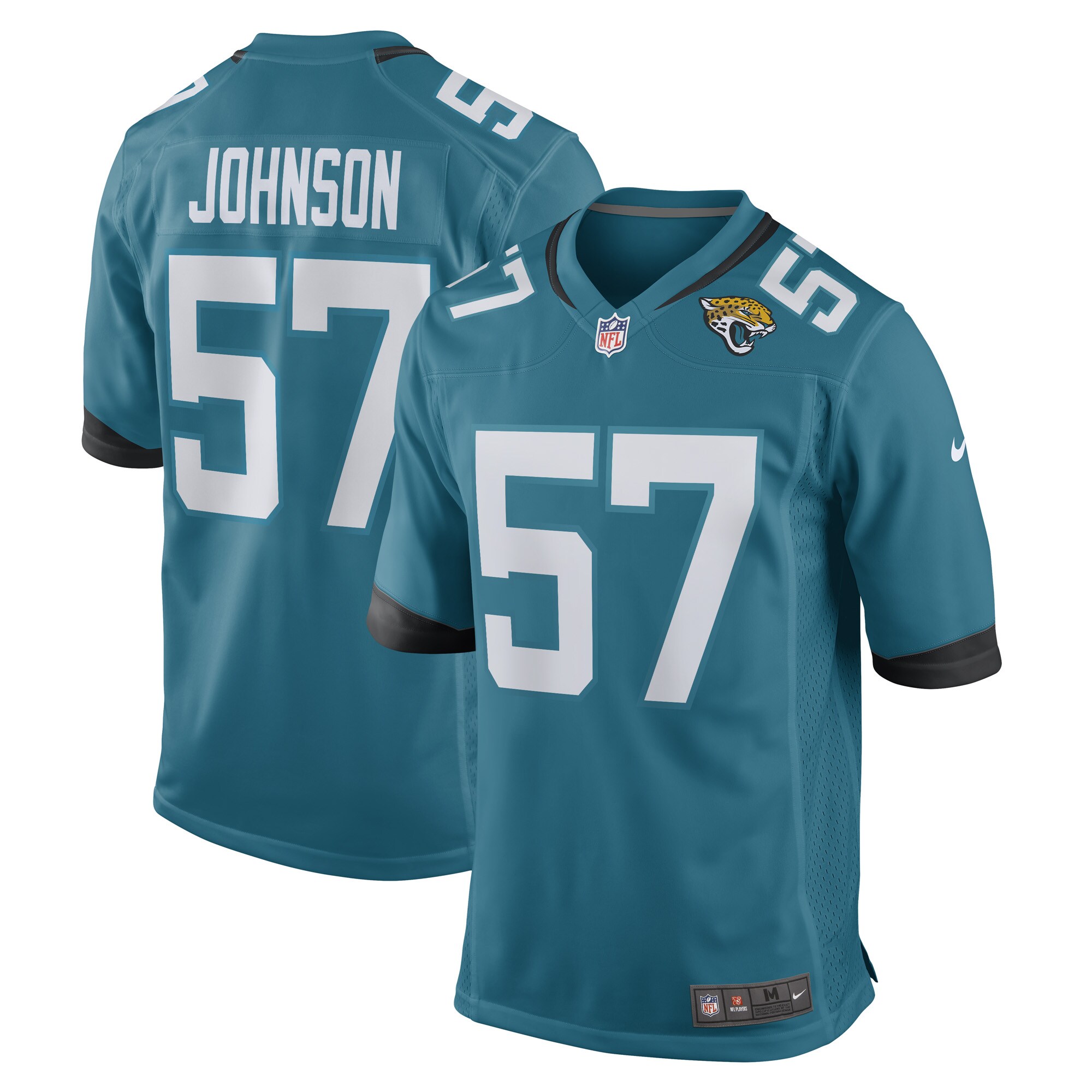 Caleb Johnson Jacksonville Jaguars  Game Player Jersey - Teal