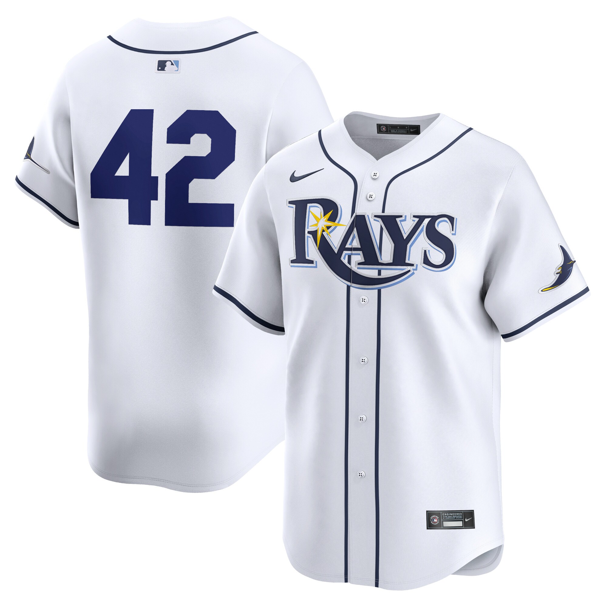 Tampa Bay Rays  2024 Jackie Robinson Day Home Limited Jersey\u00c2\u00a0\u00e2\u20ac\u201c White