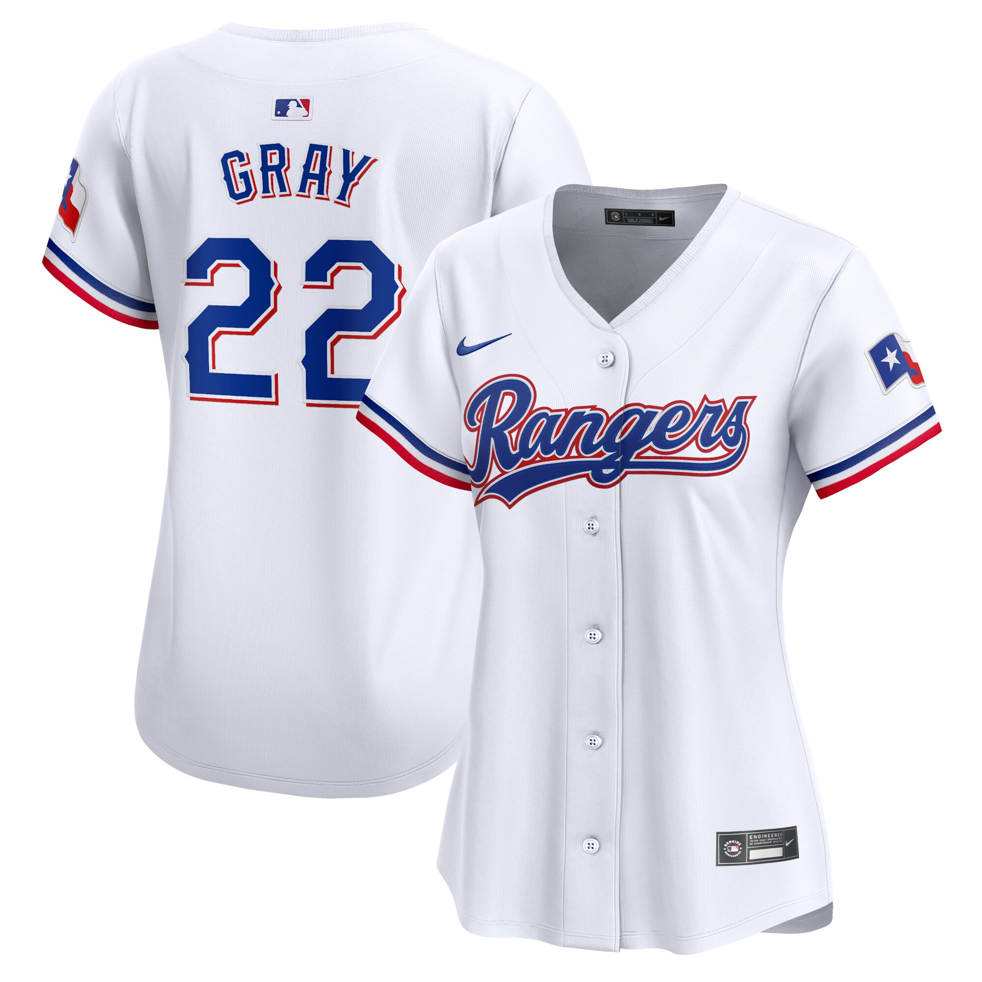 Jon Gray Texas Rangers  Women's  Home Limited Player Jersey - White