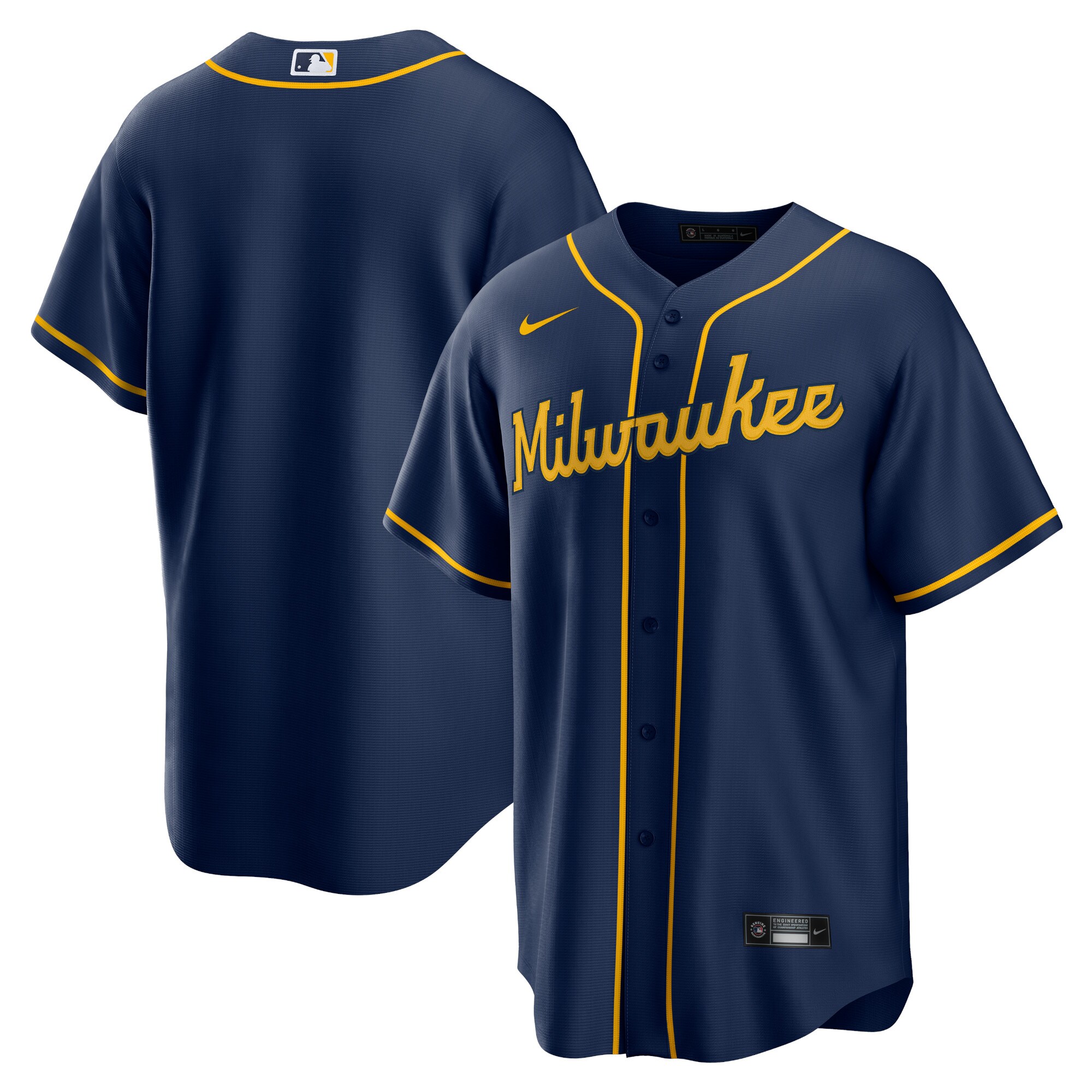 Milwaukee Brewers  Alternate Replica Team Jersey - Navy