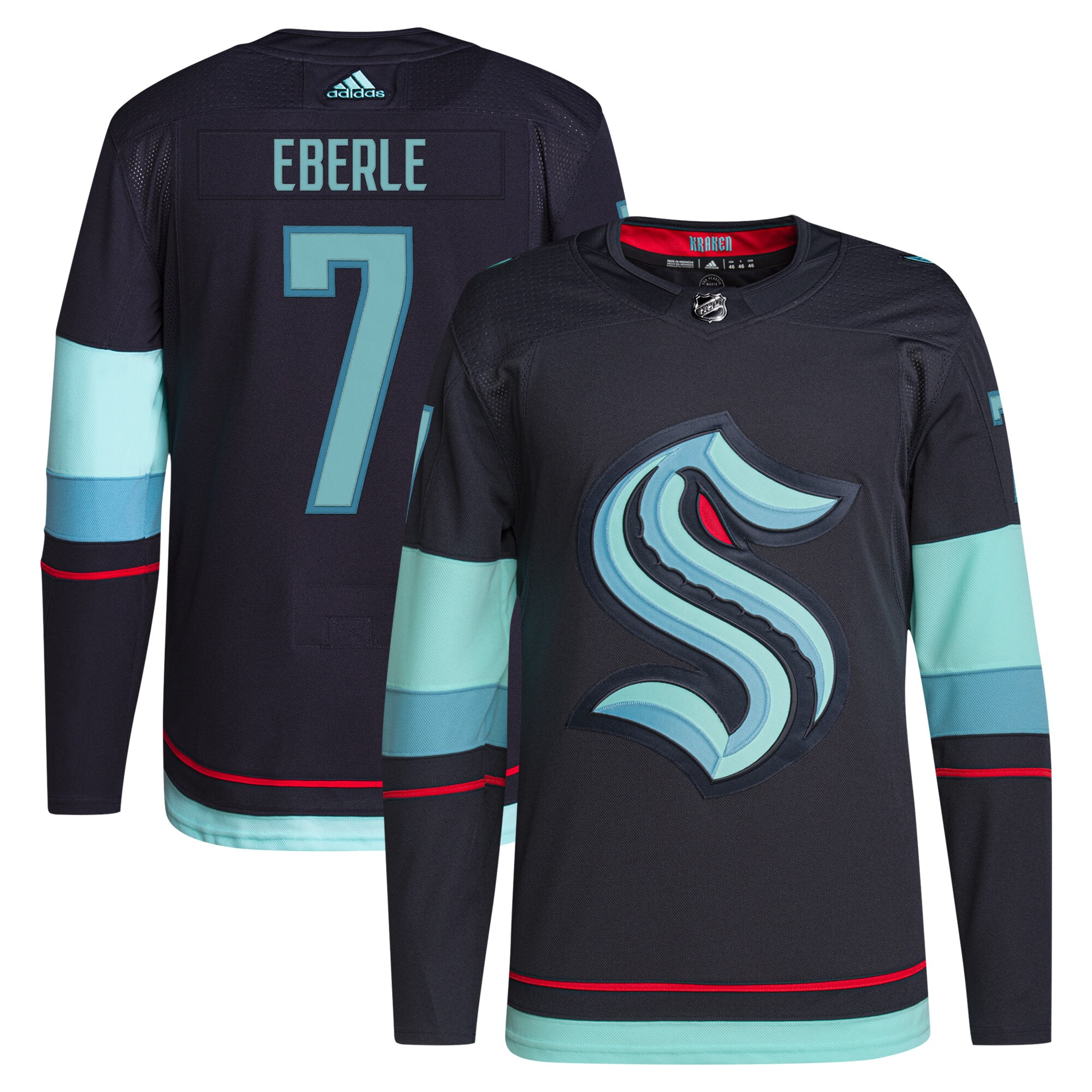 Jordan Eberle  adidas Home Primegreen Authentic Pro Player Jersey - Deep Sea Blue