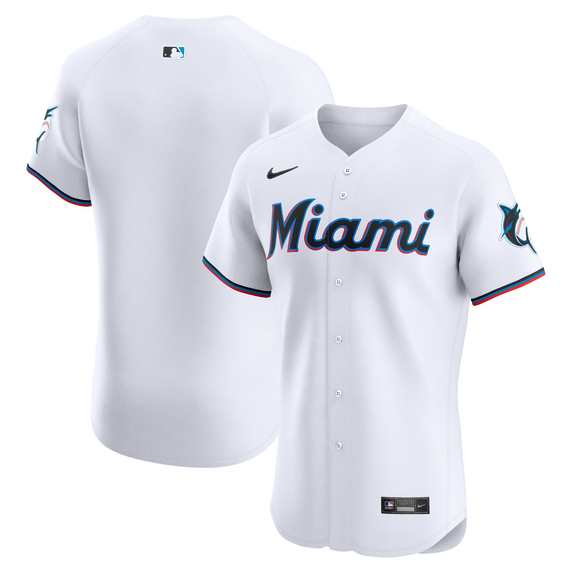 Miami Marlins  Home Elite Jersey - White