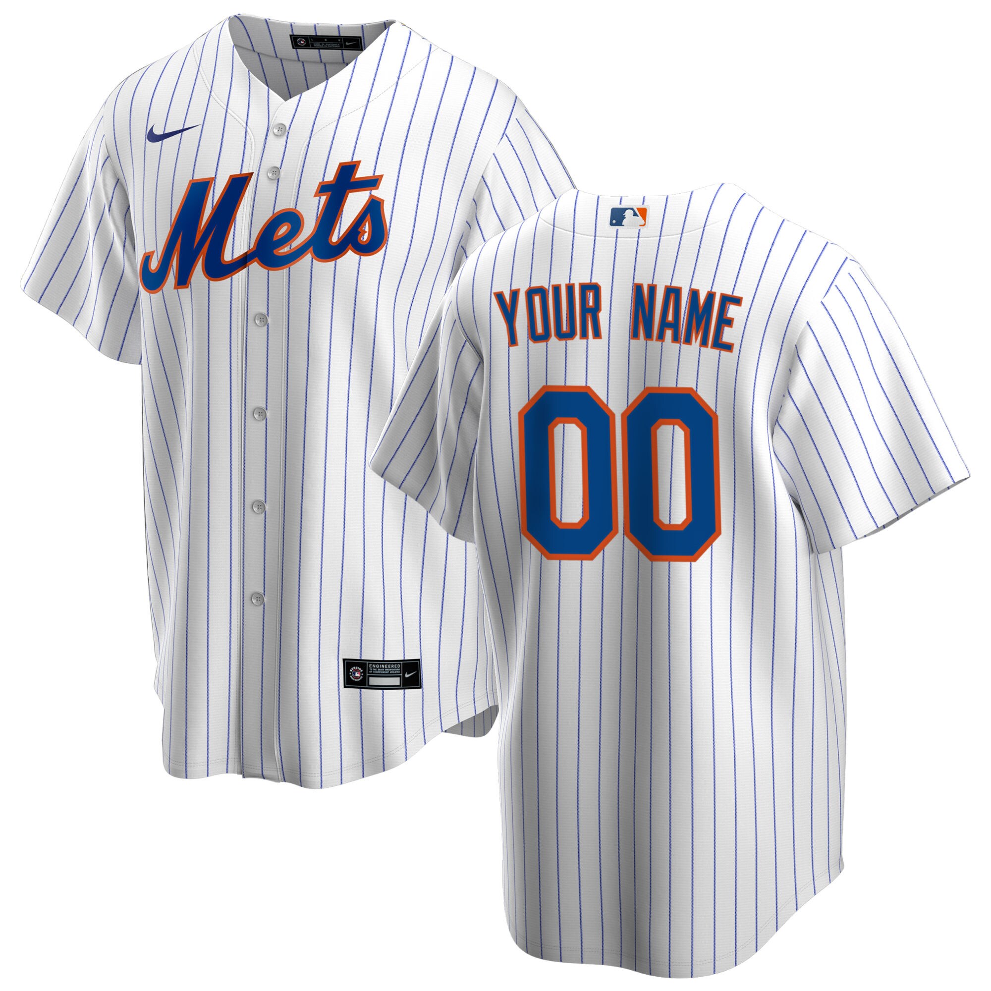 New York Mets  Youth Home Replica Custom Jersey - White