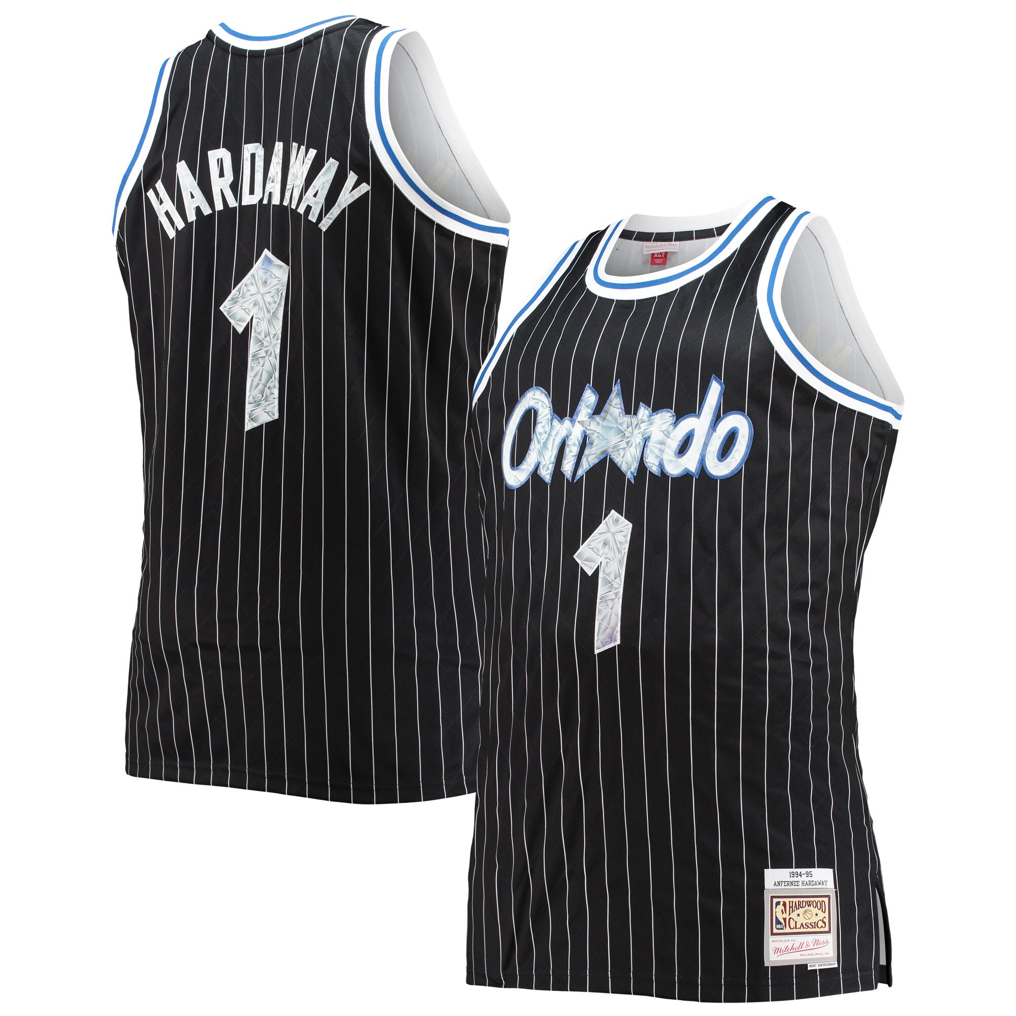 Penny Hardaway Orlando Magic Mitchell & Ness Big & Tall 1994\/95 NBA 75th Anniversary Diamond Swingman Jersey - Black