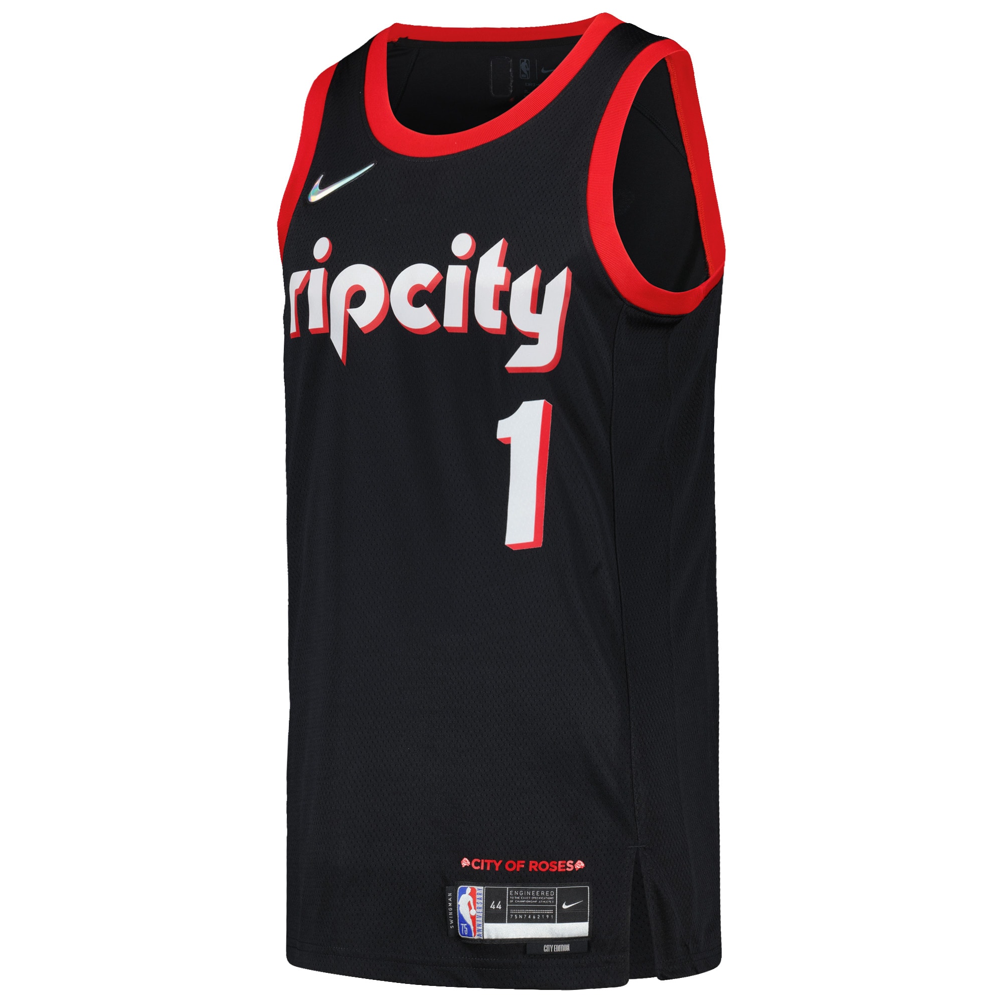 Anfernee Simons Portland Trail Blazers  Swingman Player Jersey - City Edition - Black
