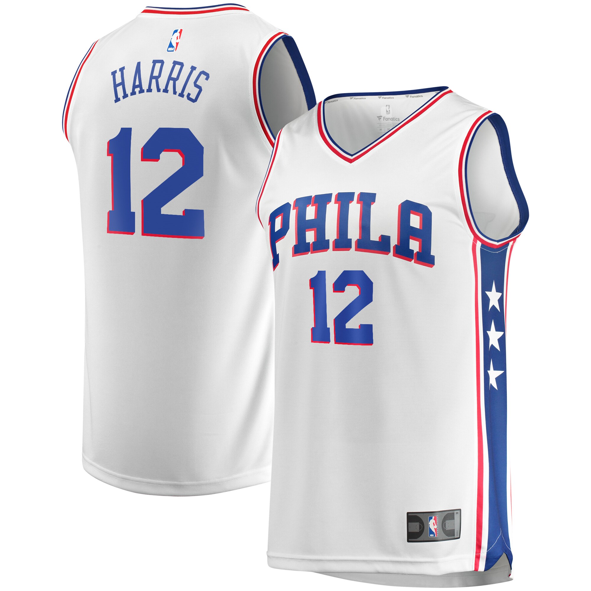Tobias Harris Philadelphia 76ers Fanatics Fast Break Replica Player Team Jersey - Association Edition - White