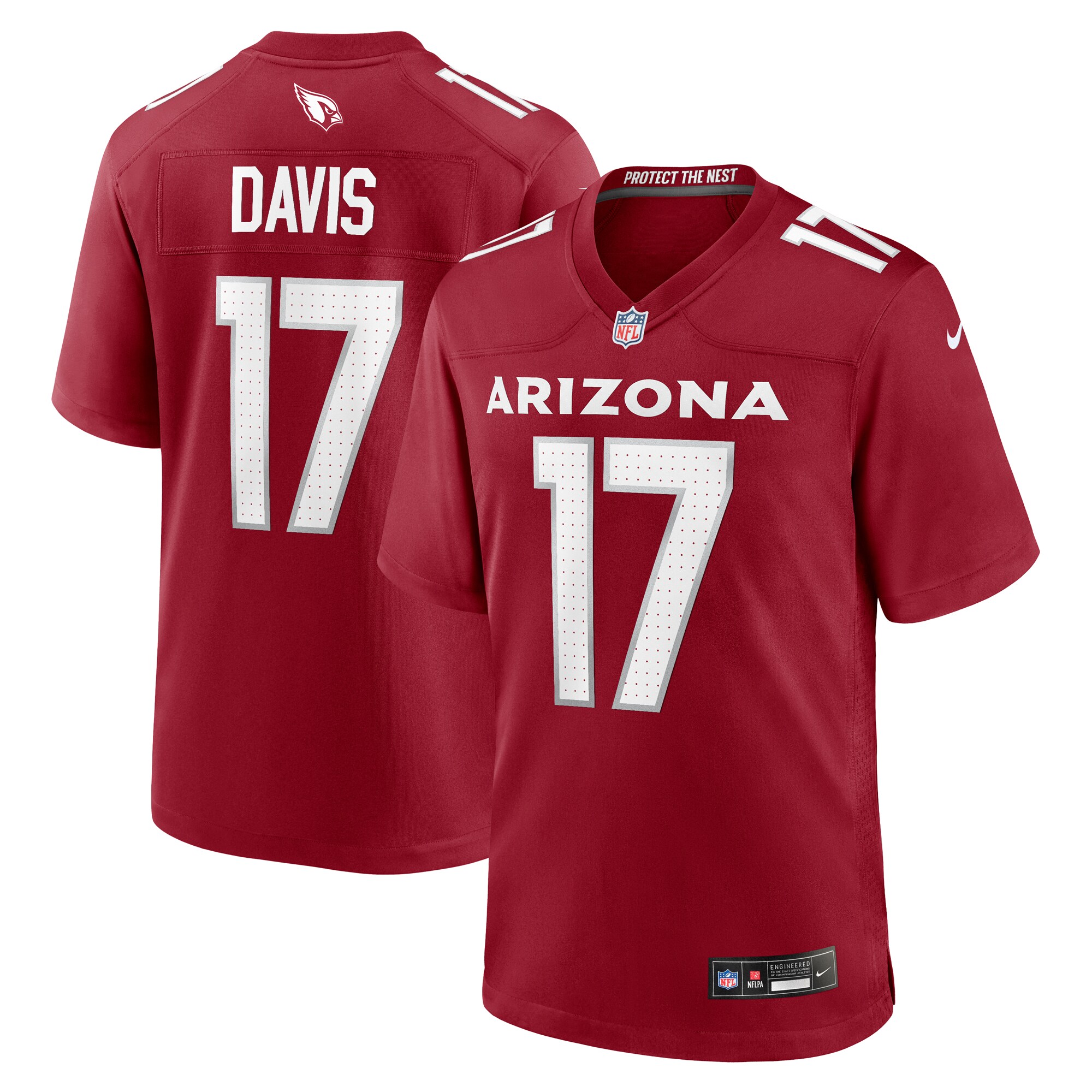 Kaden Davis Arizona Cardinals  Team Game Jersey -  Cardinal