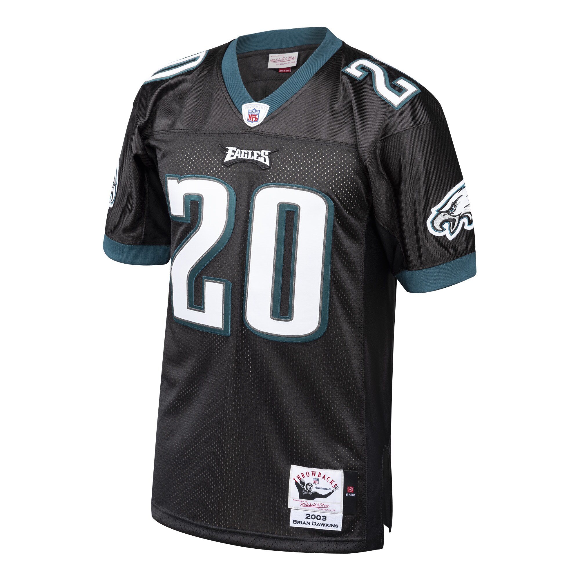 Brian Dawkins Philadelphia Eagles 2003 Mitchell & Ness Authentic Throwback Retired Player Jersey - Black