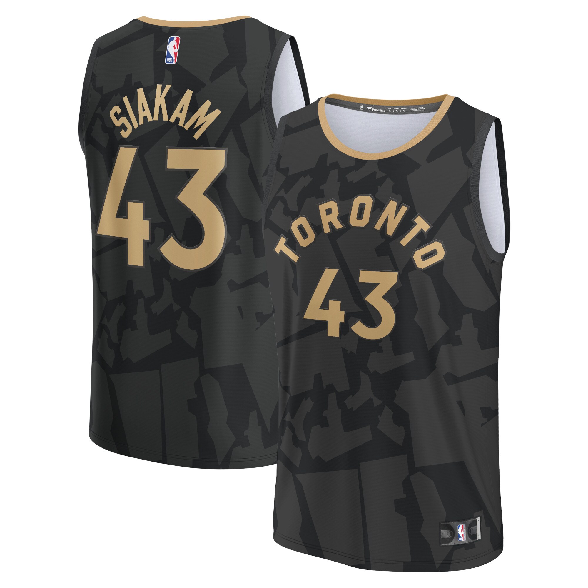 Pascal Siakam Toronto Raptors Fanatics Youth Fastbreak Jersey - City Edition - Black
