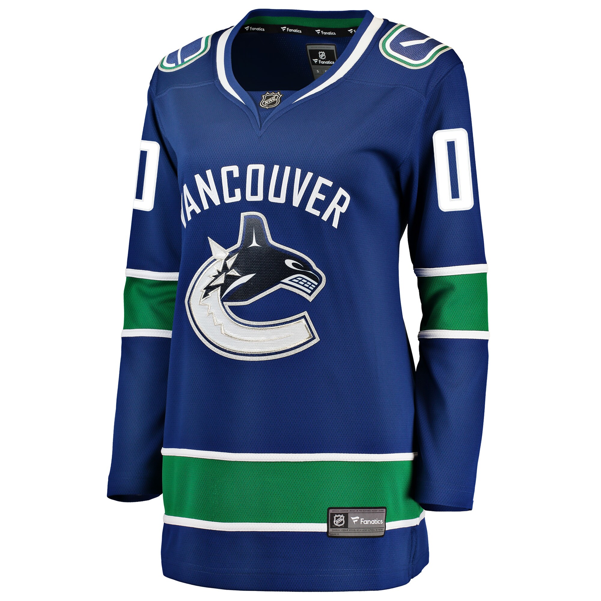Vancouver Canucks Fanatics Women's Home Breakaway Custom Jersey - Blue