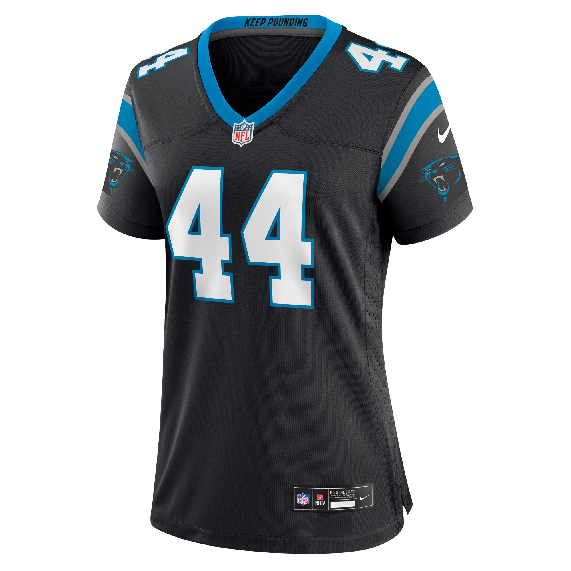 J.J. Jansen Carolina Panthers  Women's Team Game Jersey - Black
