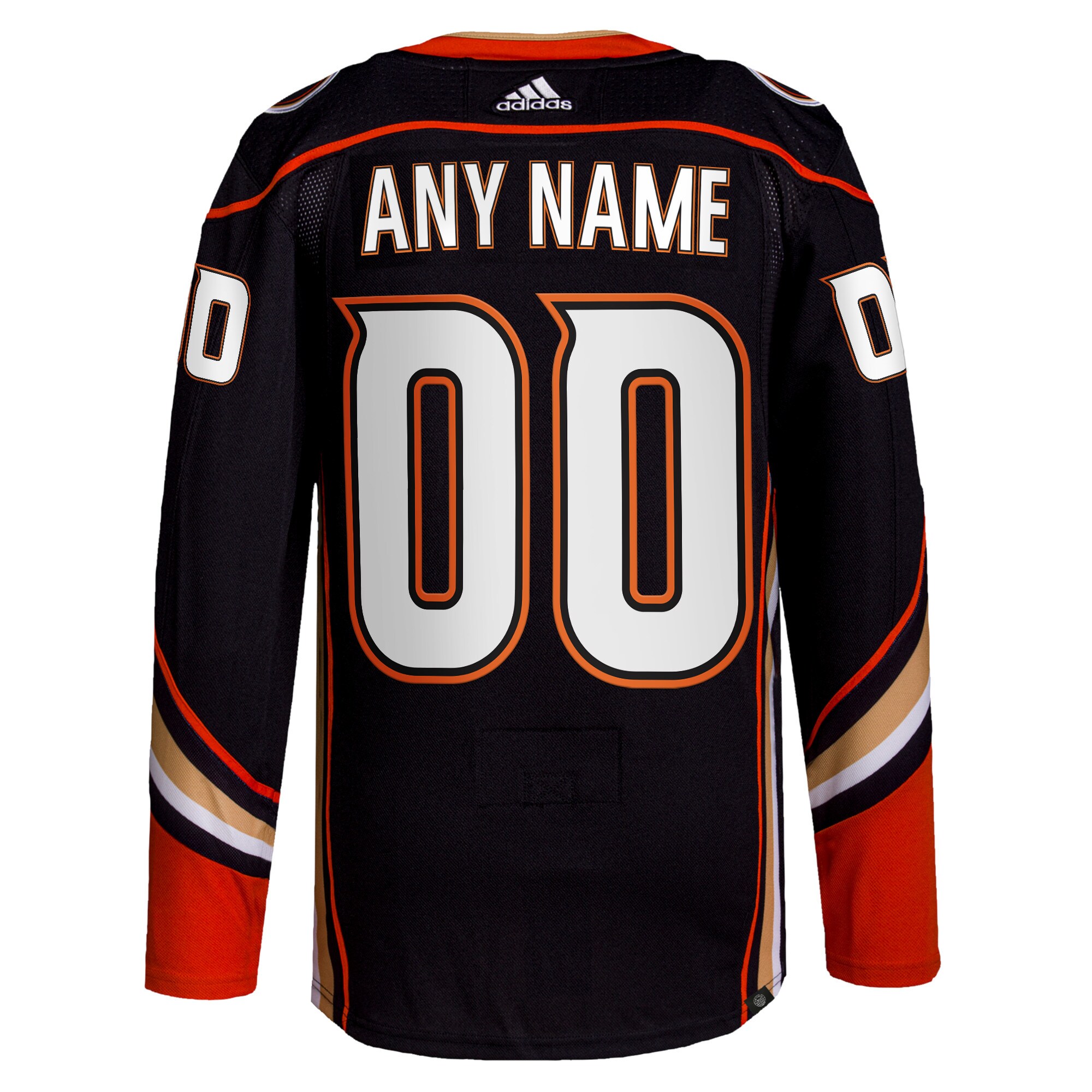 Anaheim Ducks adidas  Home  Primegreen Authentic Custom Jersey - Black