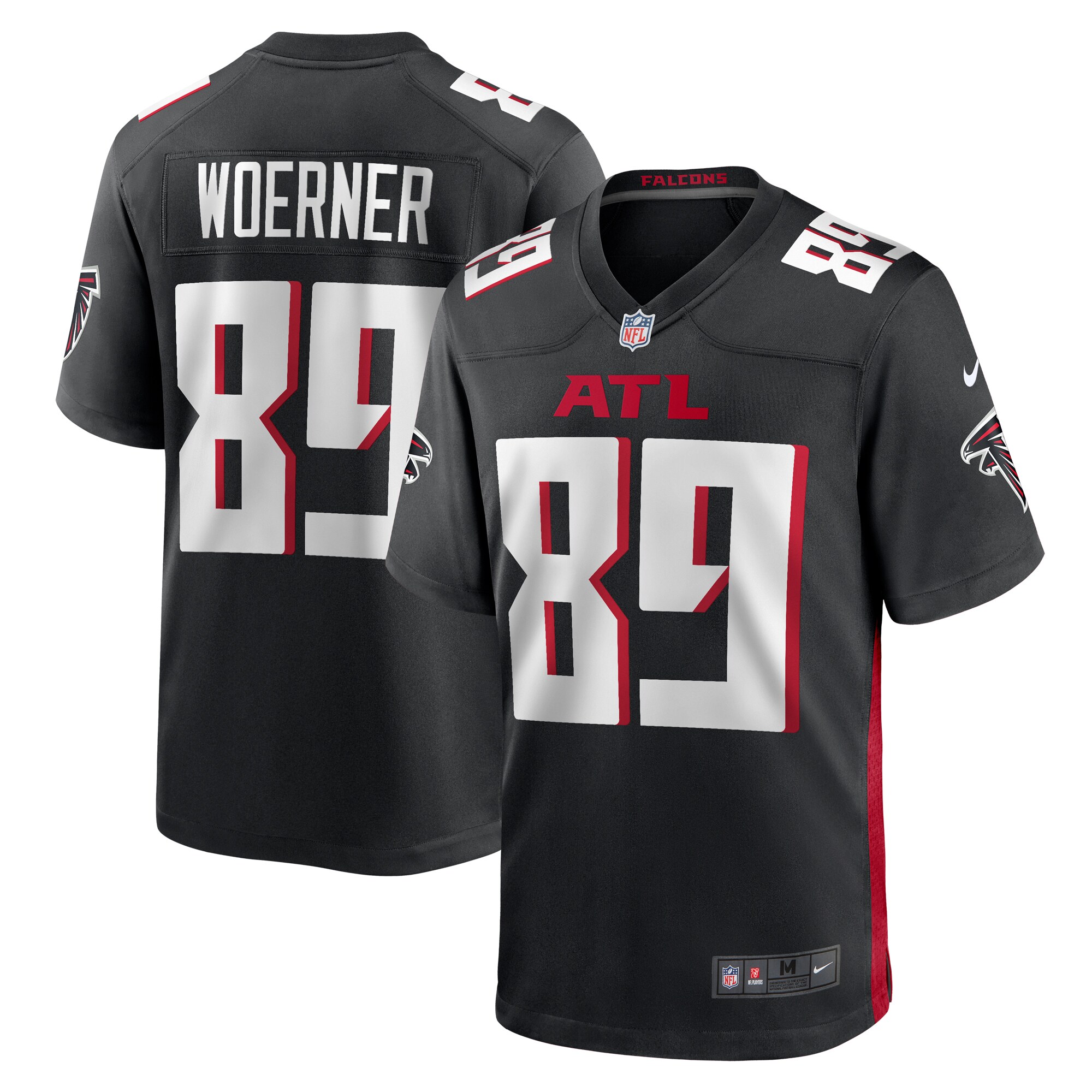 Charlie Woerner Atlanta Falcons   Game Jersey -  Black