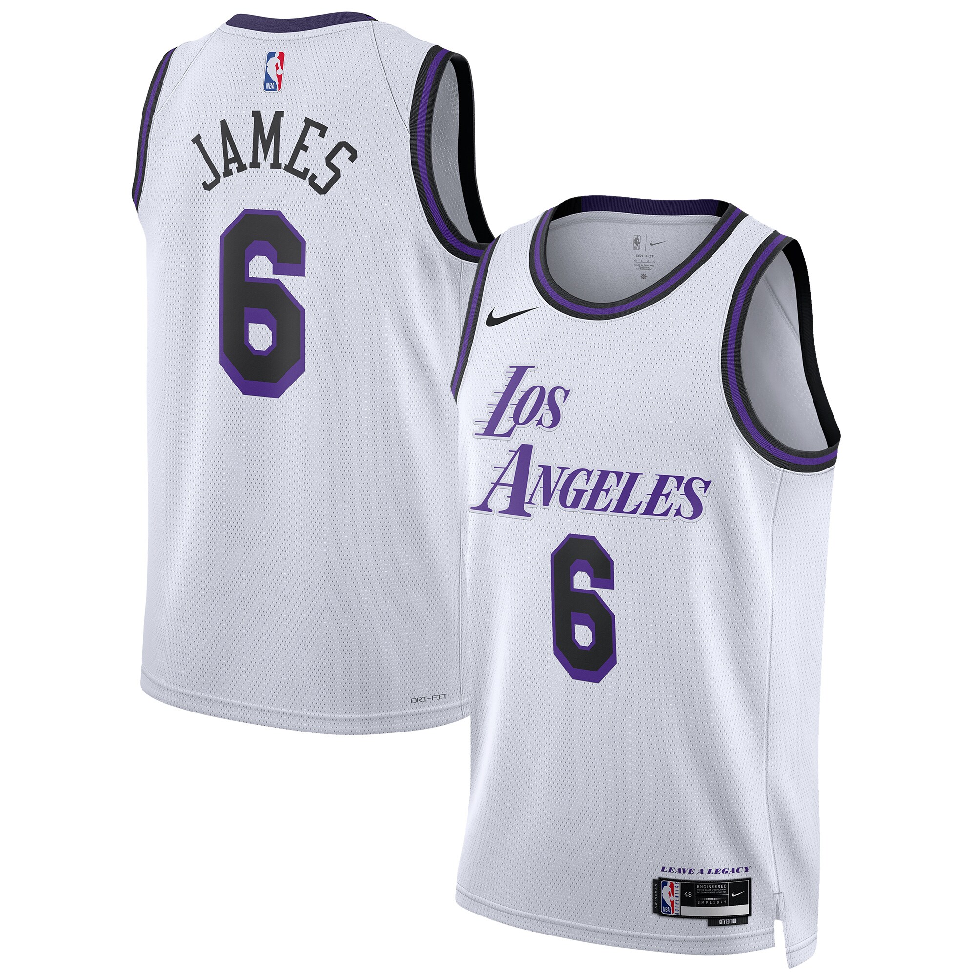 LeBron James Los Angeles Lakers  Unisex 2022\/23 Swingman Jersey - City Edition - White