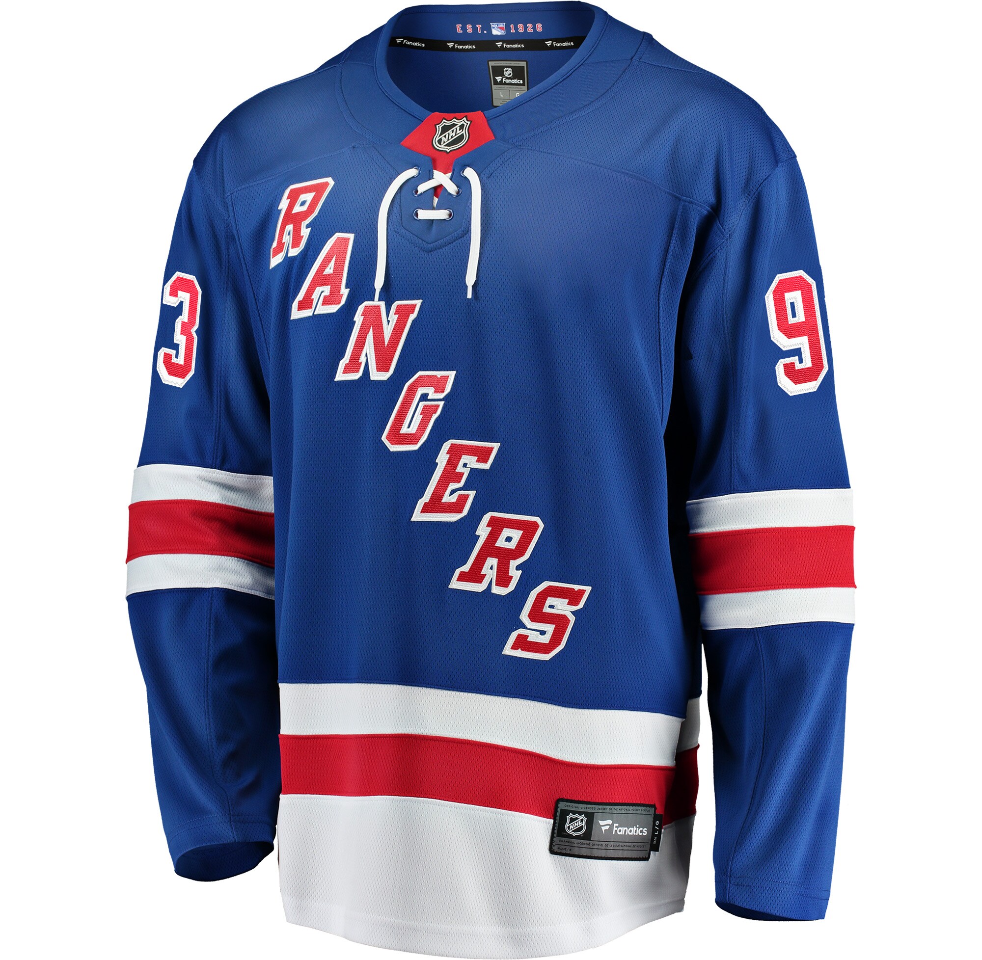 Mika Zibanejad New York Rangers Fanatics Home Breakaway Player Jersey - Blue