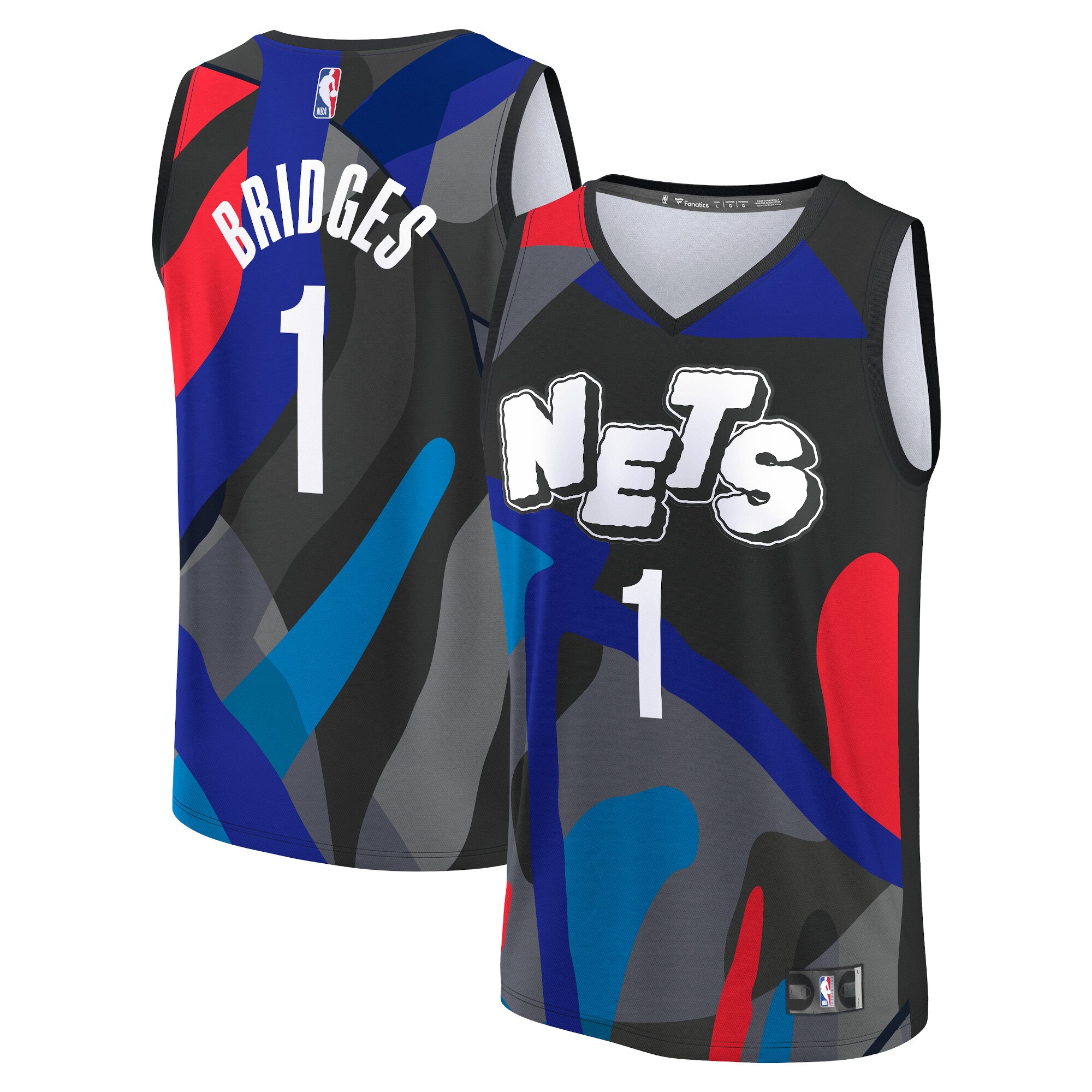 Mikal Bridges Brooklyn Nets Fanatics Youth Fast Break Jersey - Black - City Edition
