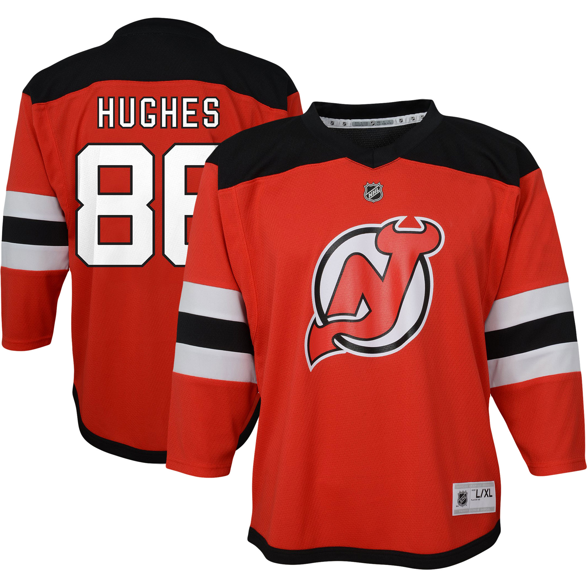 Jack Hughes New Jersey Devils Preschool Home Replica Player Jersey - Red