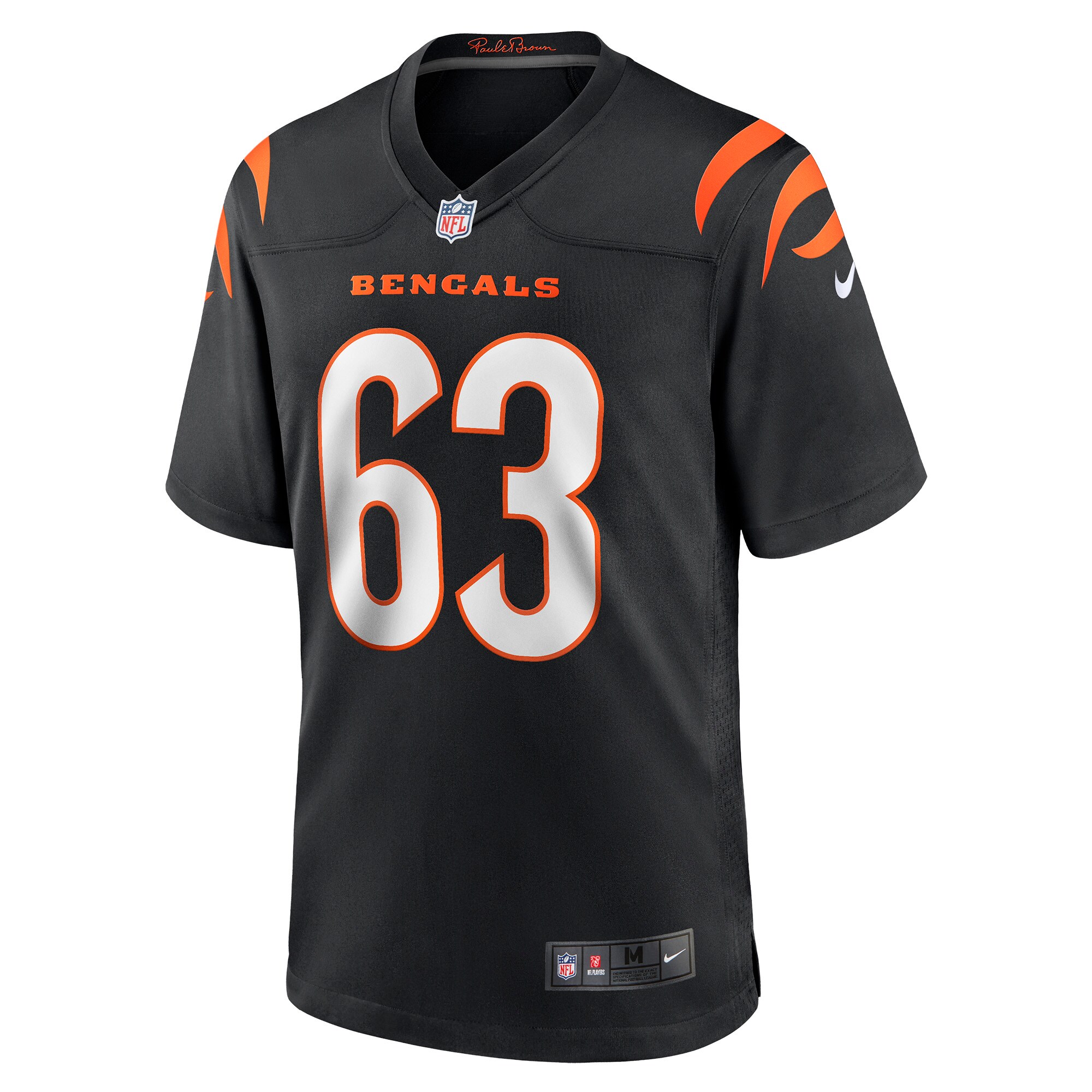 Trey Hill Cincinnati Bengals  Game Jersey - Black