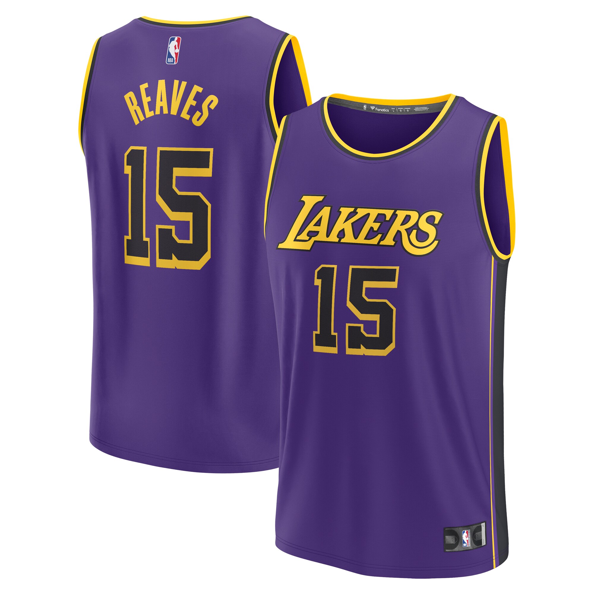 Austin Reaves Los Angeles Lakers Fanatics Youth Fast Break Replica Player Jersey - Statement Edition - Purple