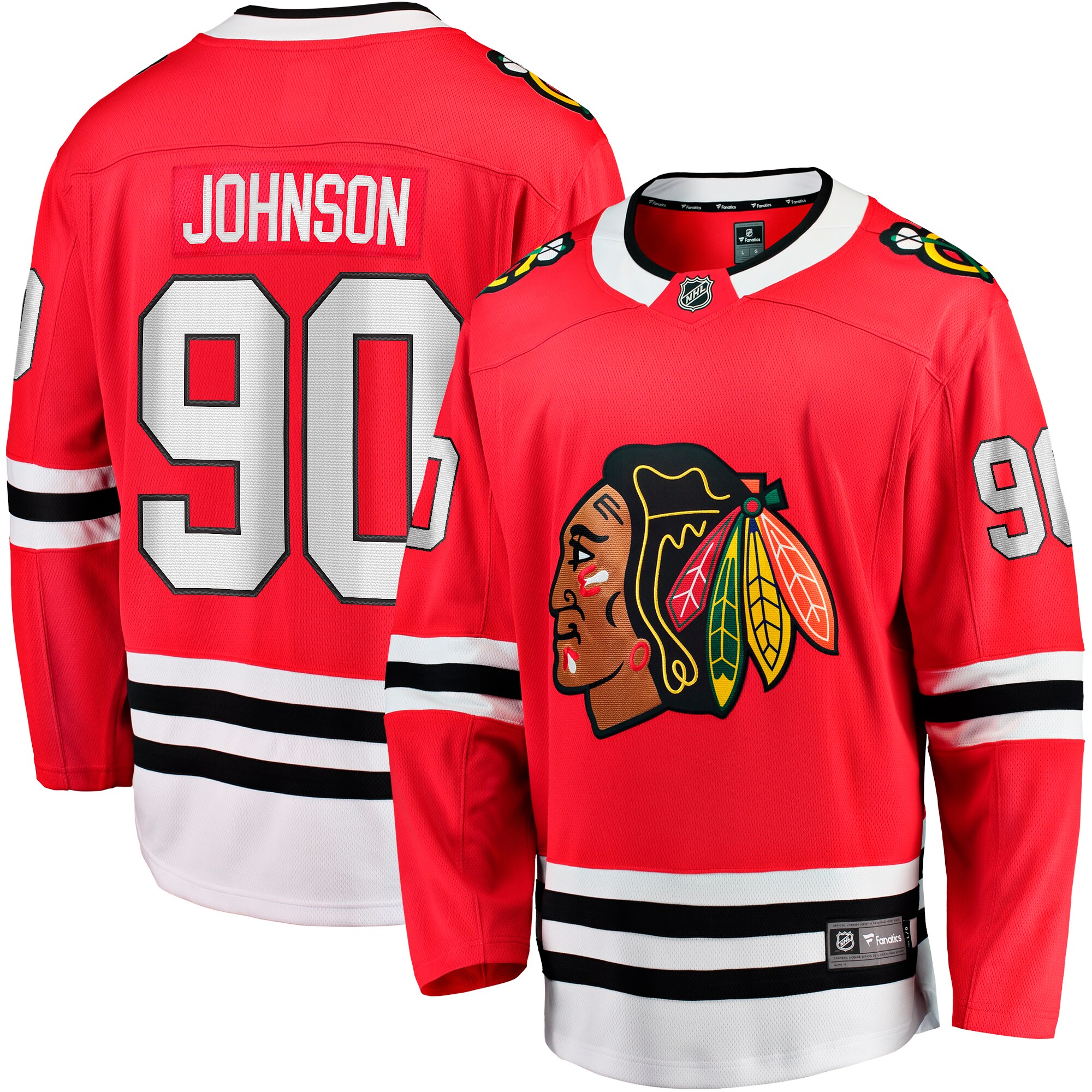 Tyler Johnson Chicago Blackhawks Fanatics Home Team Breakaway Player Jersey - Red