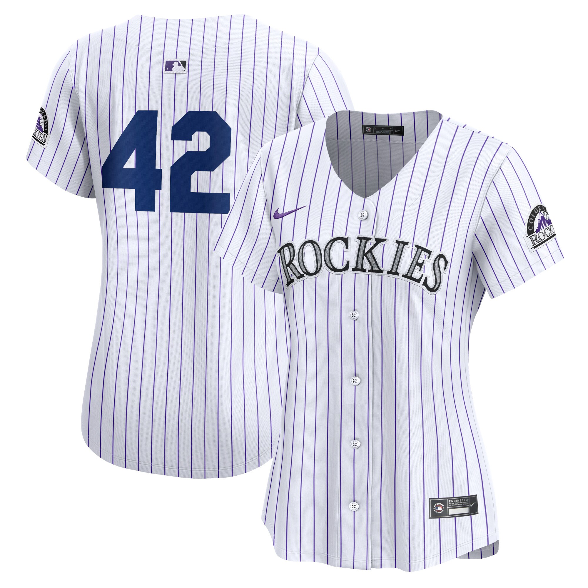 Colorado Rockies  Women's 2024 Jackie Robinson Day Home Limited Jersey\u00c2\u00a0\u00e2\u20ac\u201c White