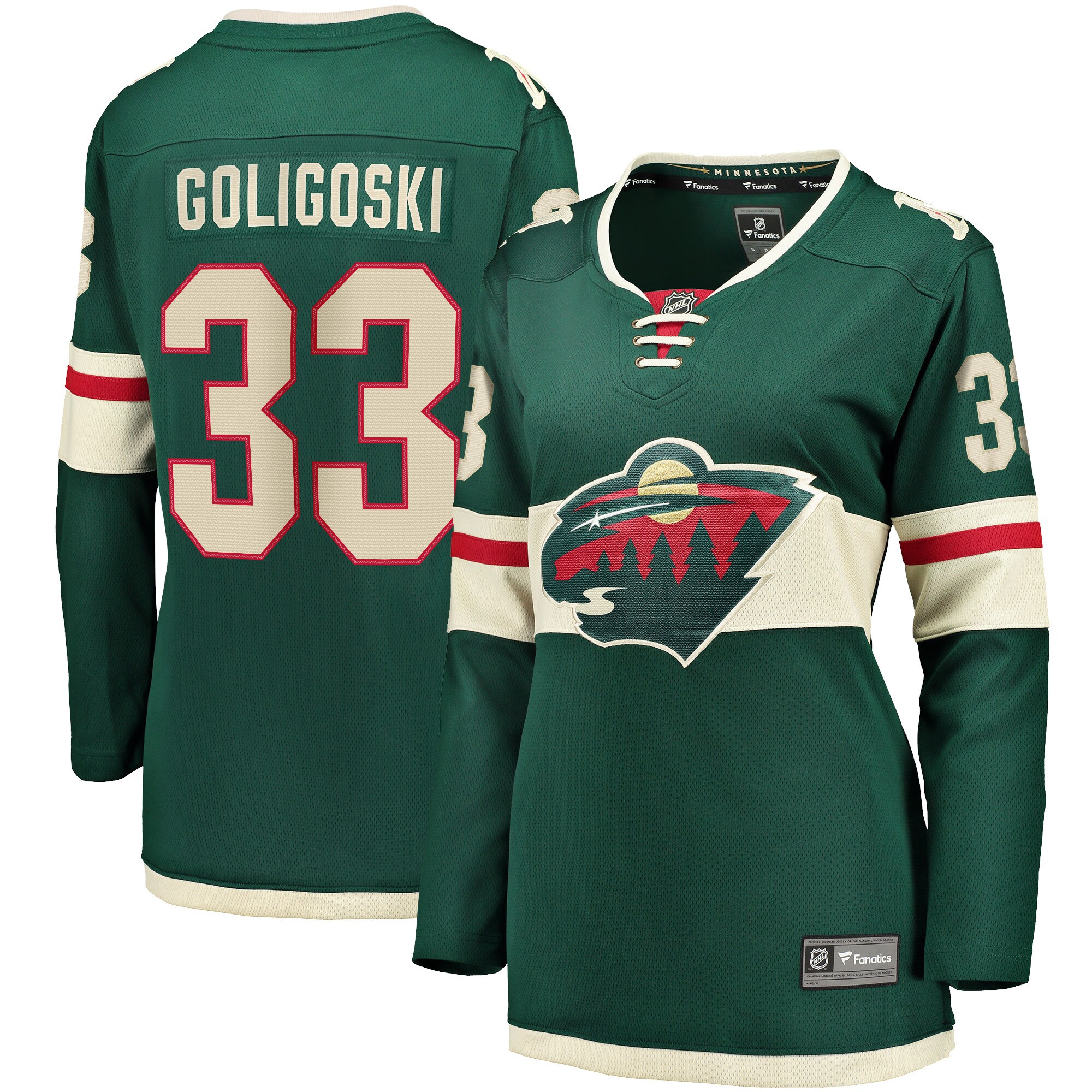 Alex Goligoski Minnesota Wild Fanatics Women's Home Breakaway Player Jersey - Green