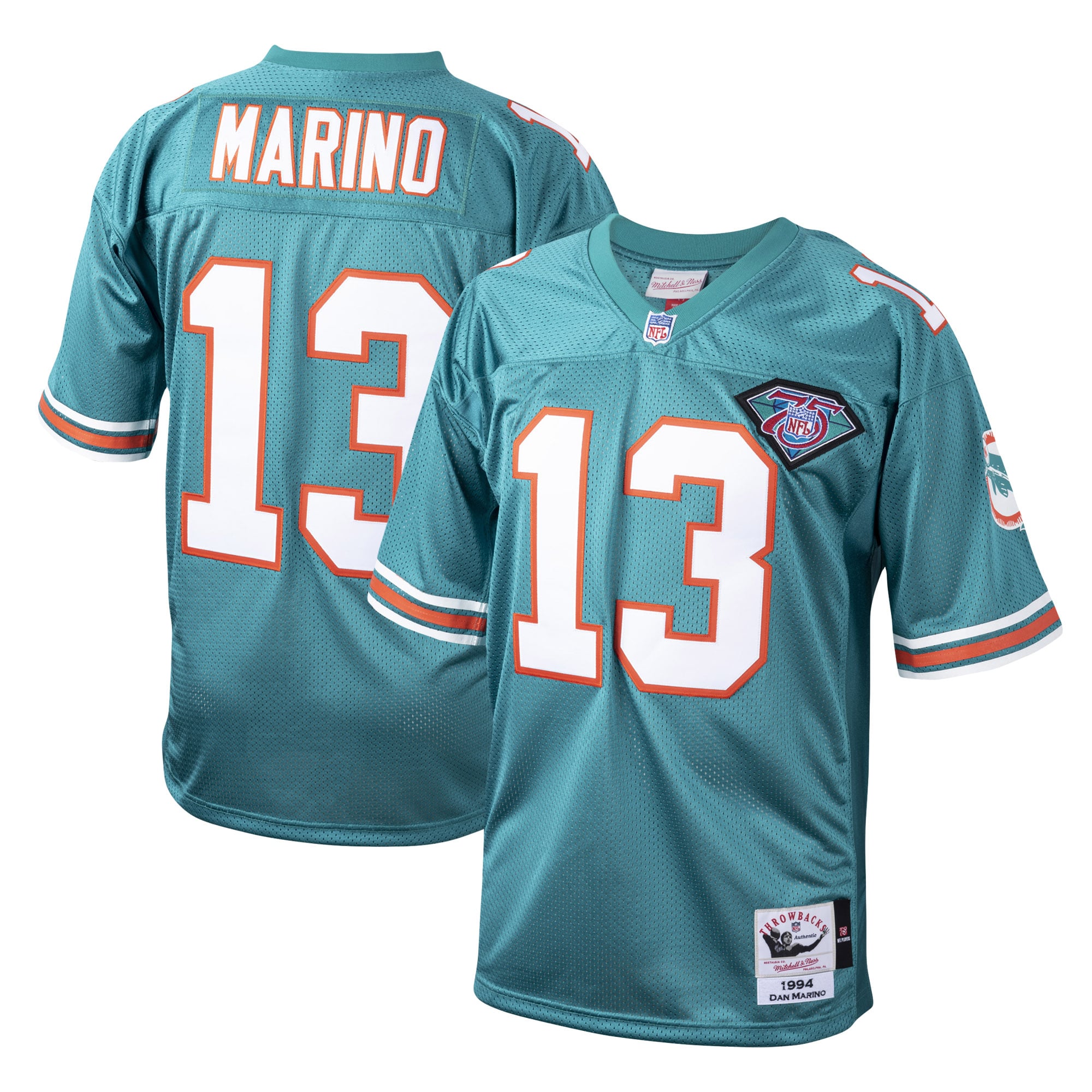 Dan Marino Miami Dolphins 1994 Mitchell & Ness Authentic Throwback Retired Player Jersey - Aqua