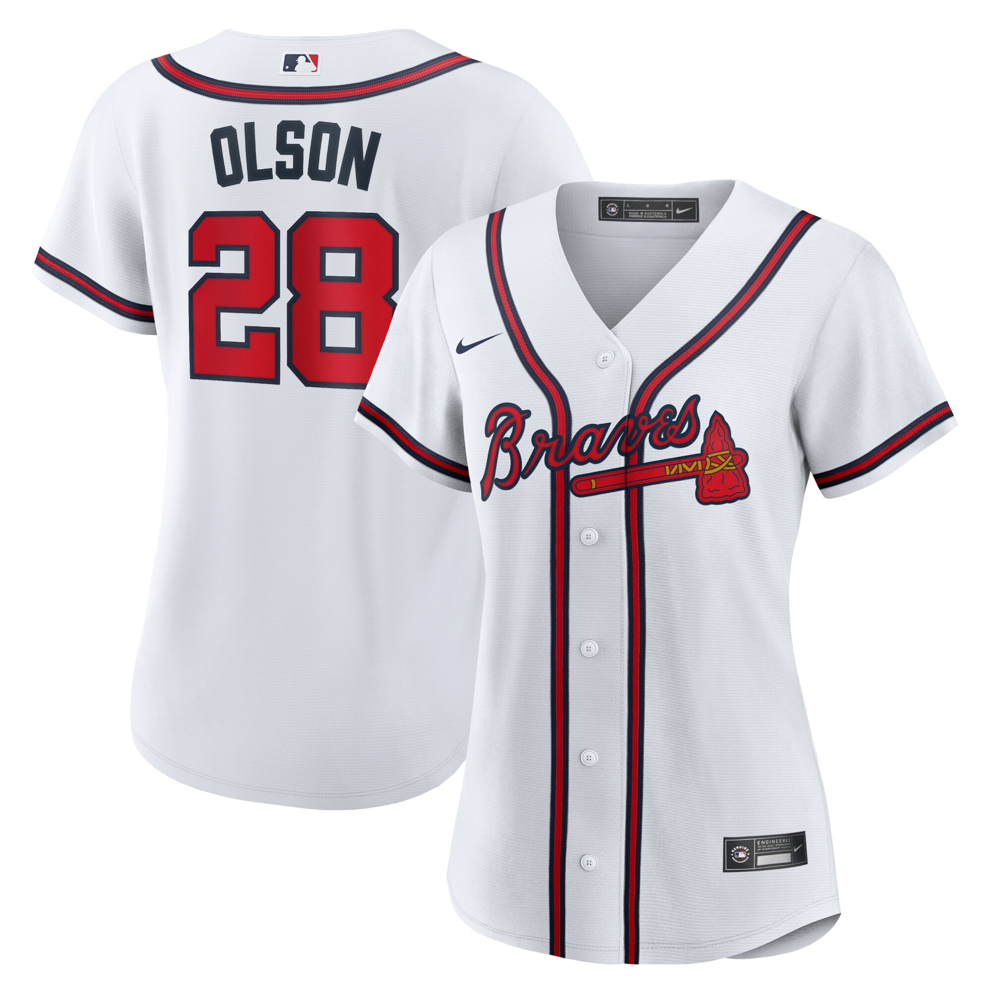 Matt Olson Atlanta Braves  Women's Home Replica Player Jersey - White
