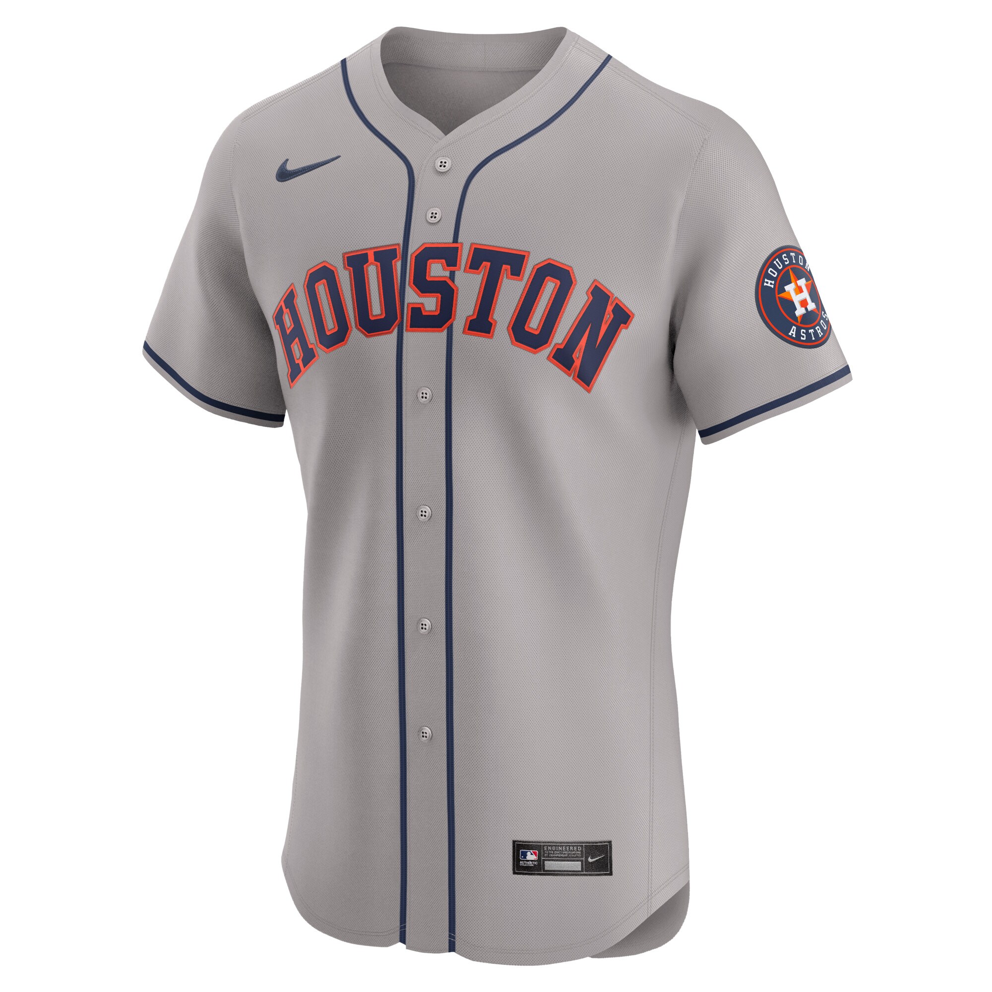 Houston Astros  Road Vapor Premier Elite Patch Jersey - Gray