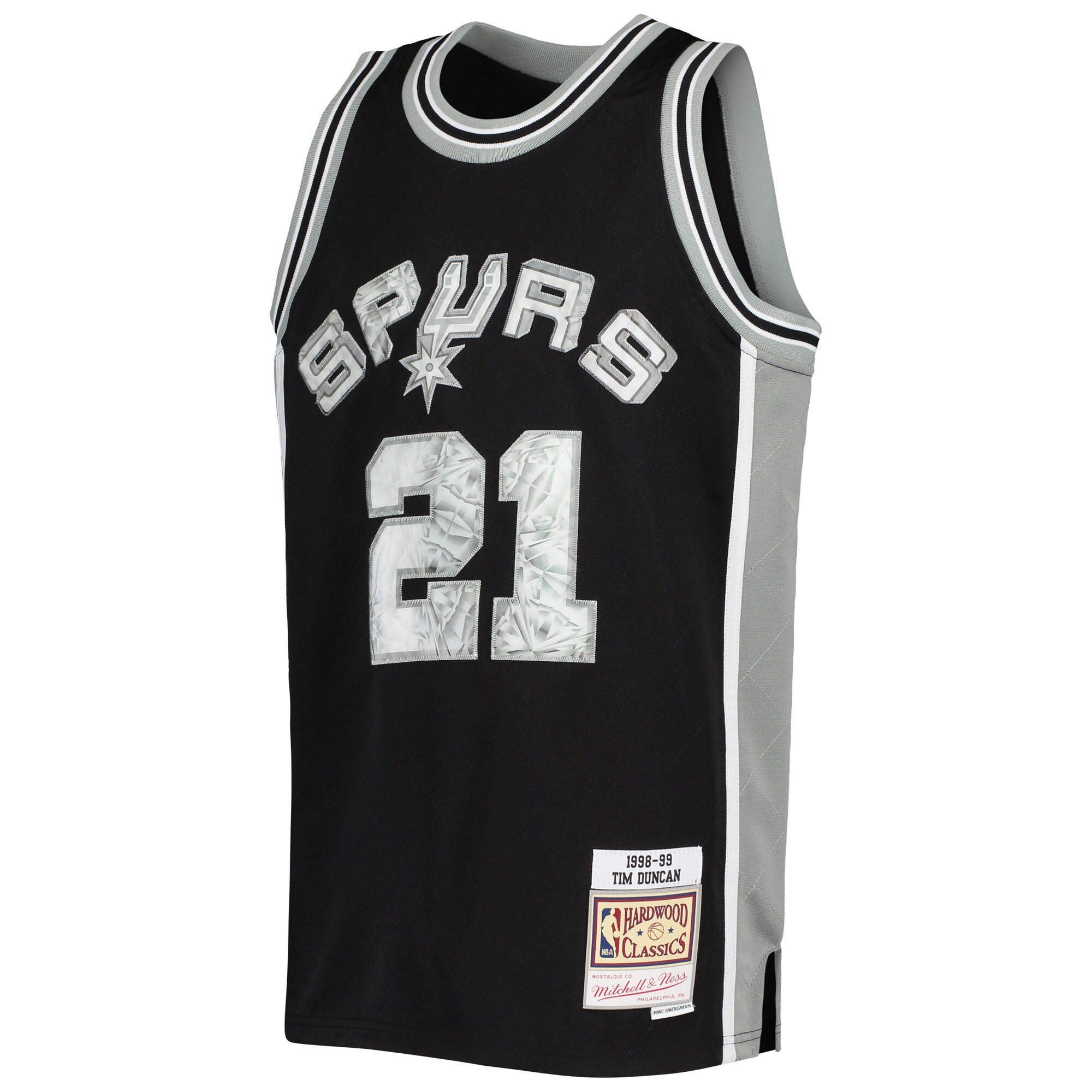 Tim Duncan San Antonio Spurs Mitchell & Ness Youth 1998\/99 Hardwood Classics 75th Anniversary Diamond Jersey
