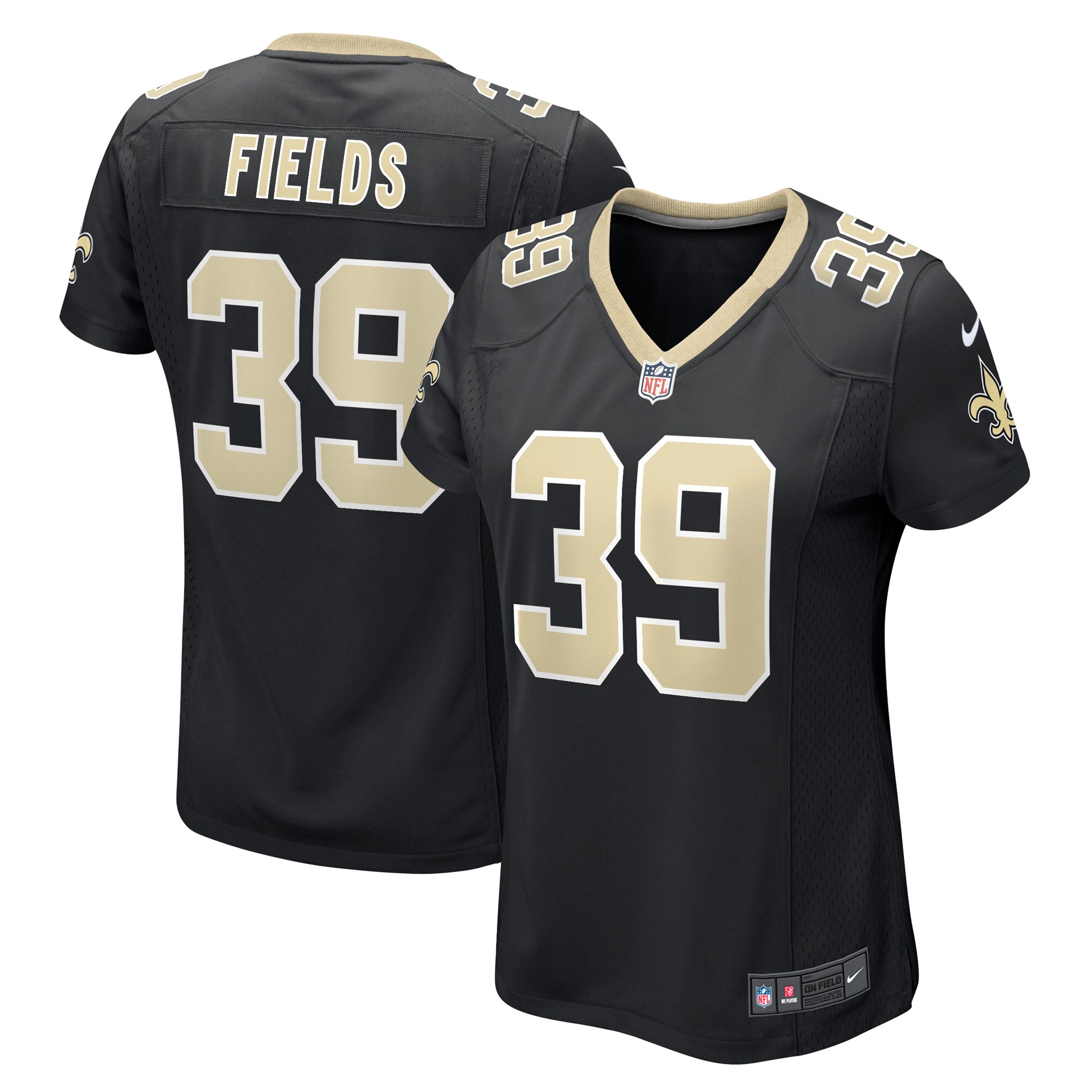DaMarcus Fields New Orleans Saints  Women's Game Player Jersey - Black