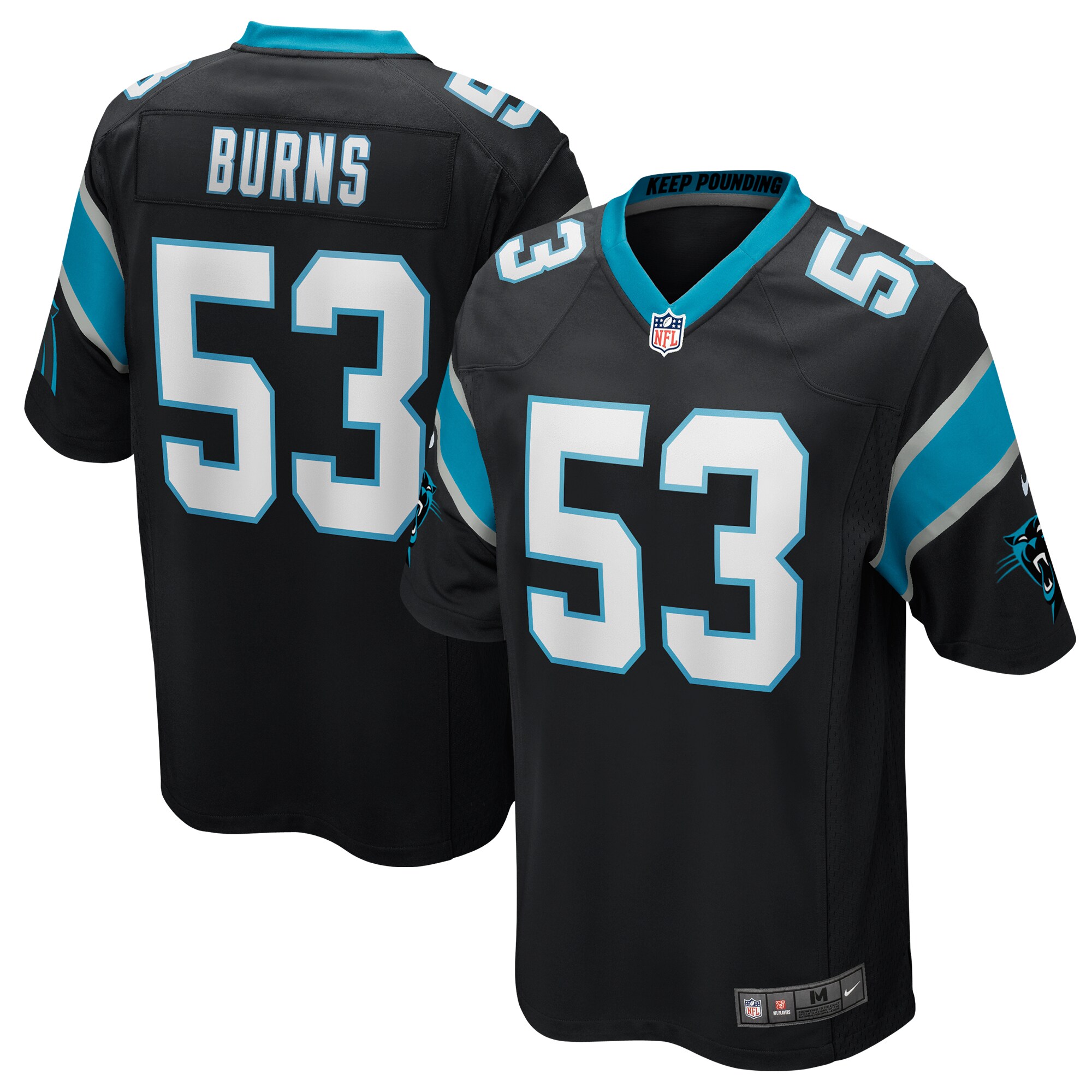 Brian Burns Carolina Panthers  Game Jersey - Black