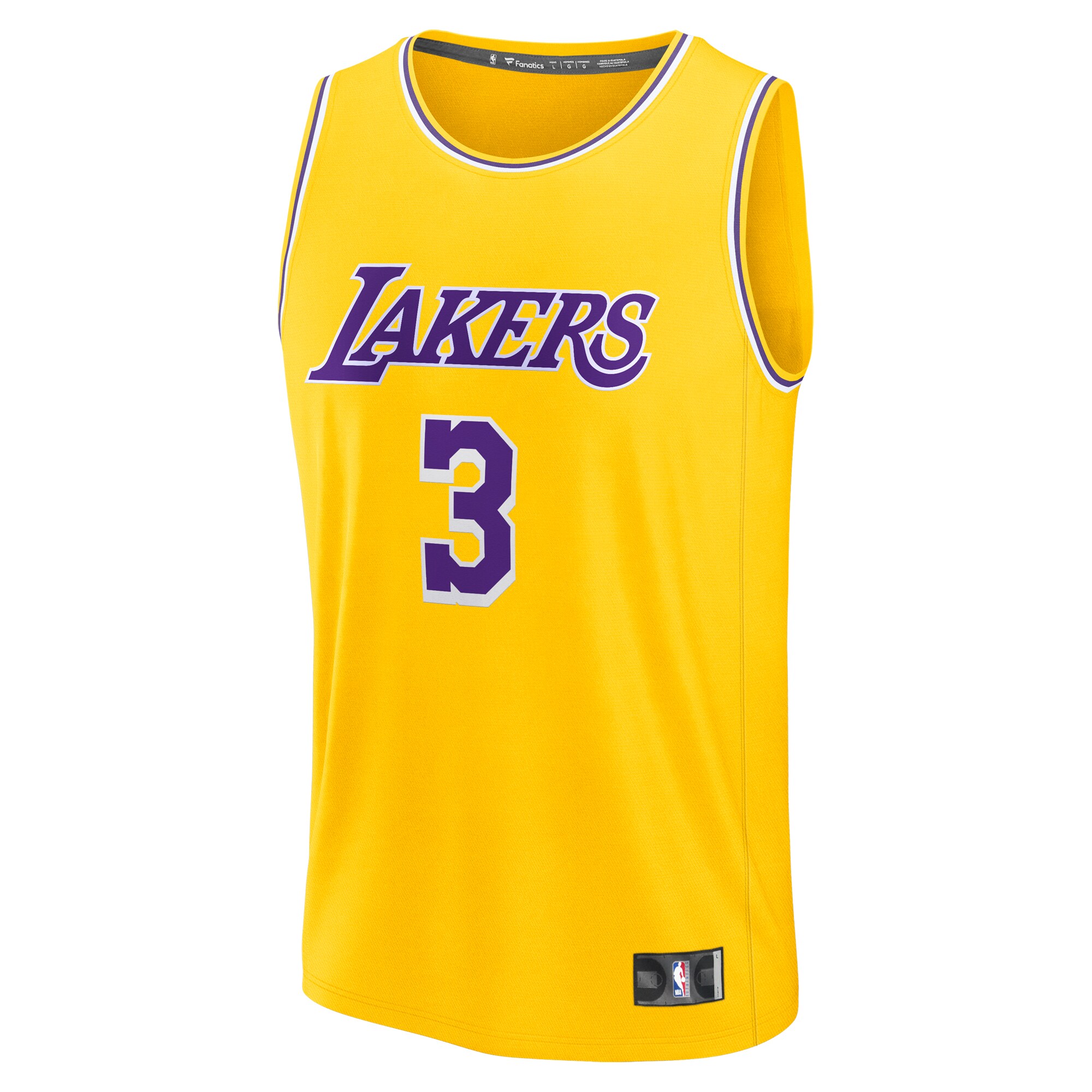 Anthony Davis Los Angeles Lakers Fanatics Fast Break Replica Jersey - Icon Edition - Gold