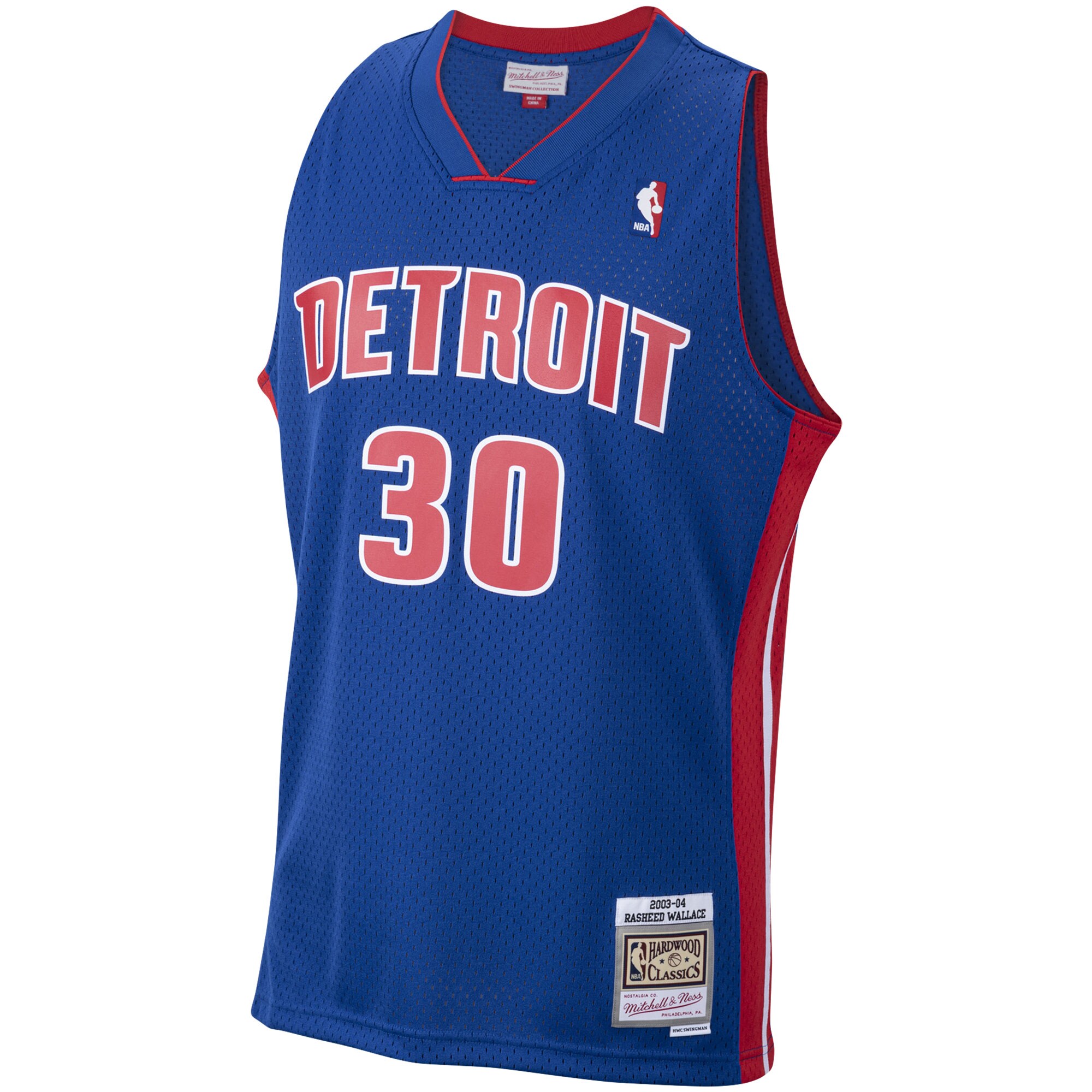 Rasheed Wallace Detroit Pistons Mitchell & Ness 2003\/04 Hardwood Classics Swingman Jersey - Royal