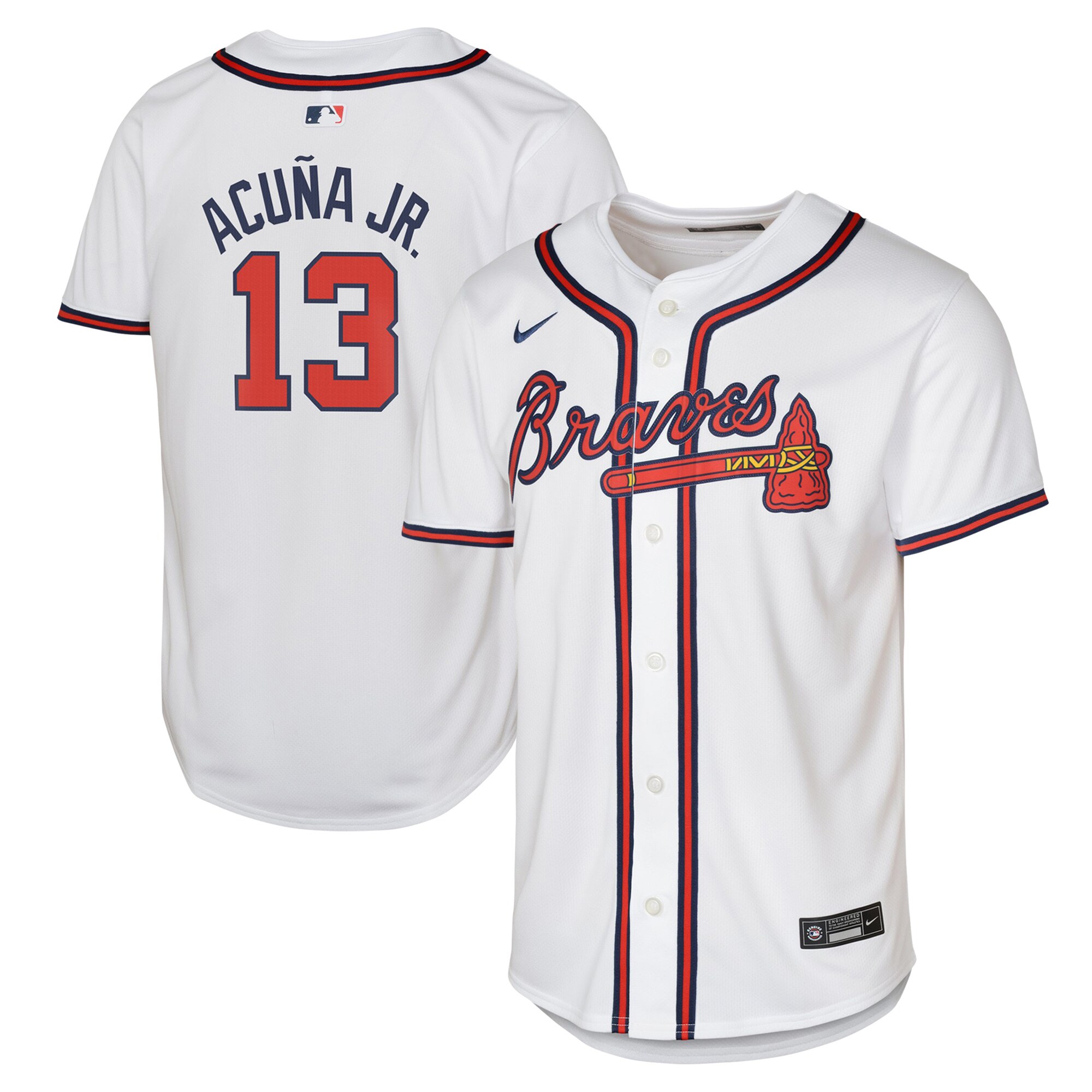 Ronald Acu\u00c3\u00b1a Jr. Atlanta Braves  Youth Home Limited Player Jersey - White