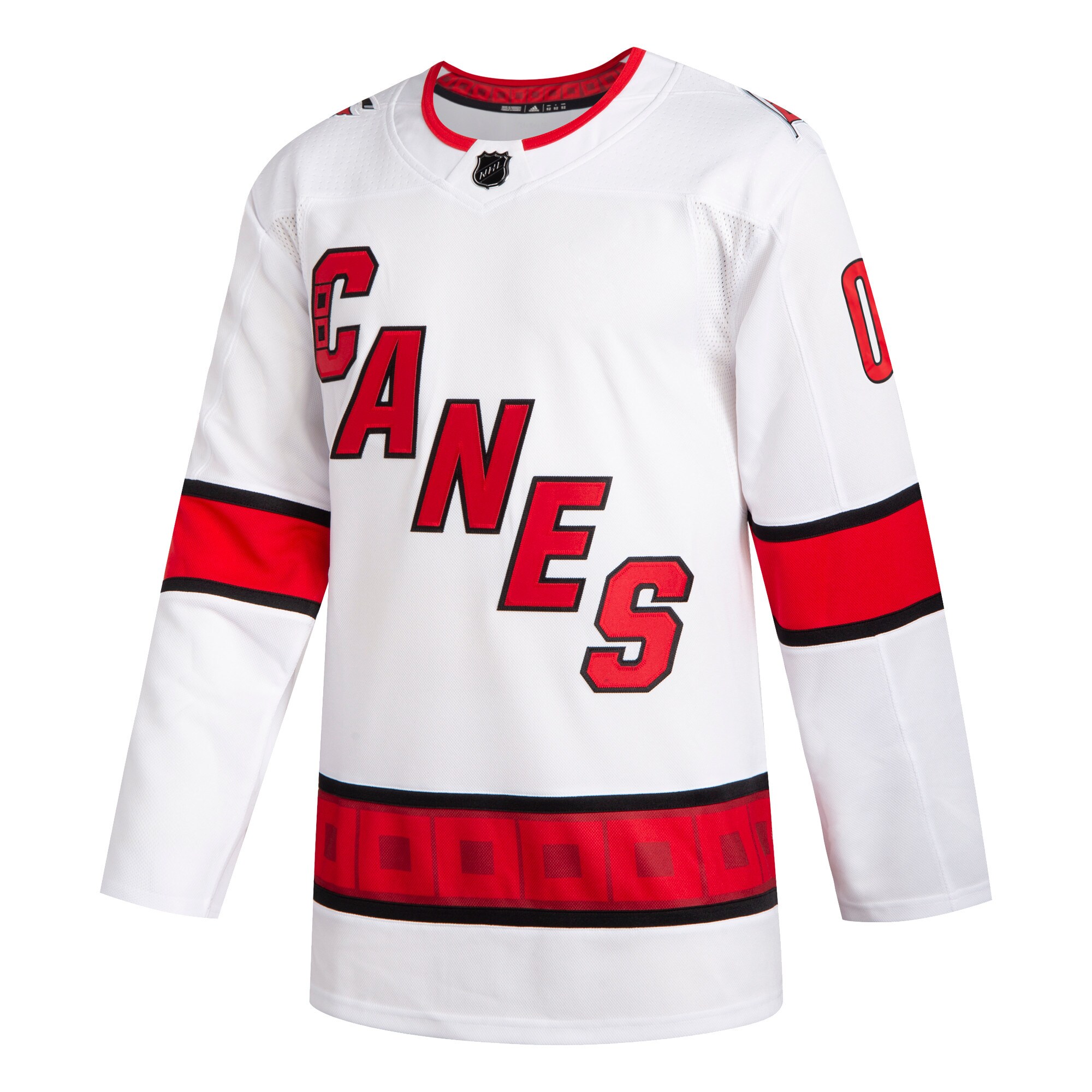 Carolina Hurricanes adidas 2020\/21 Away Custom Authentic Jersey - White