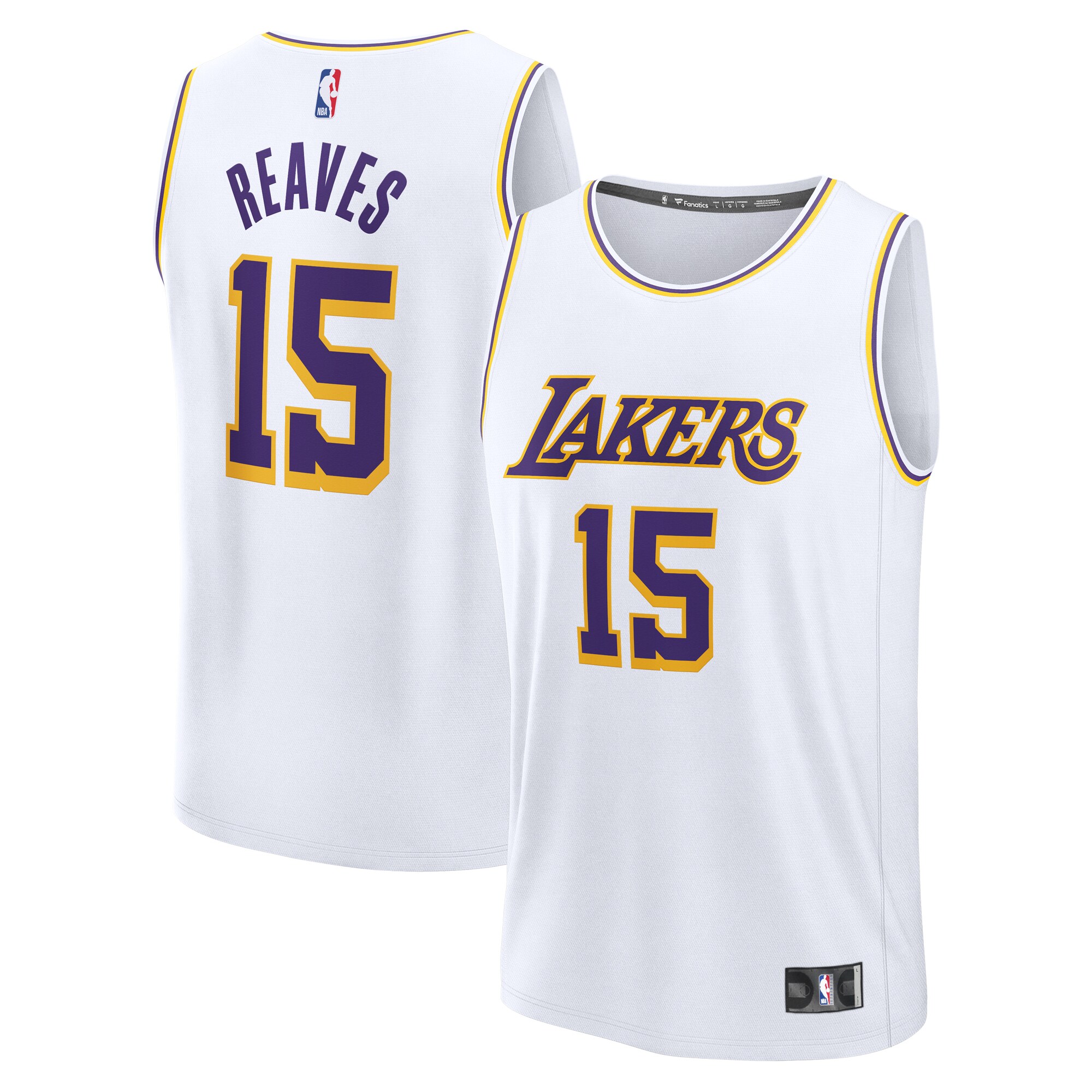 Austin Reaves Los Angeles Lakers Fanatics Fast Break Replica Player Jersey - Association Edition - White