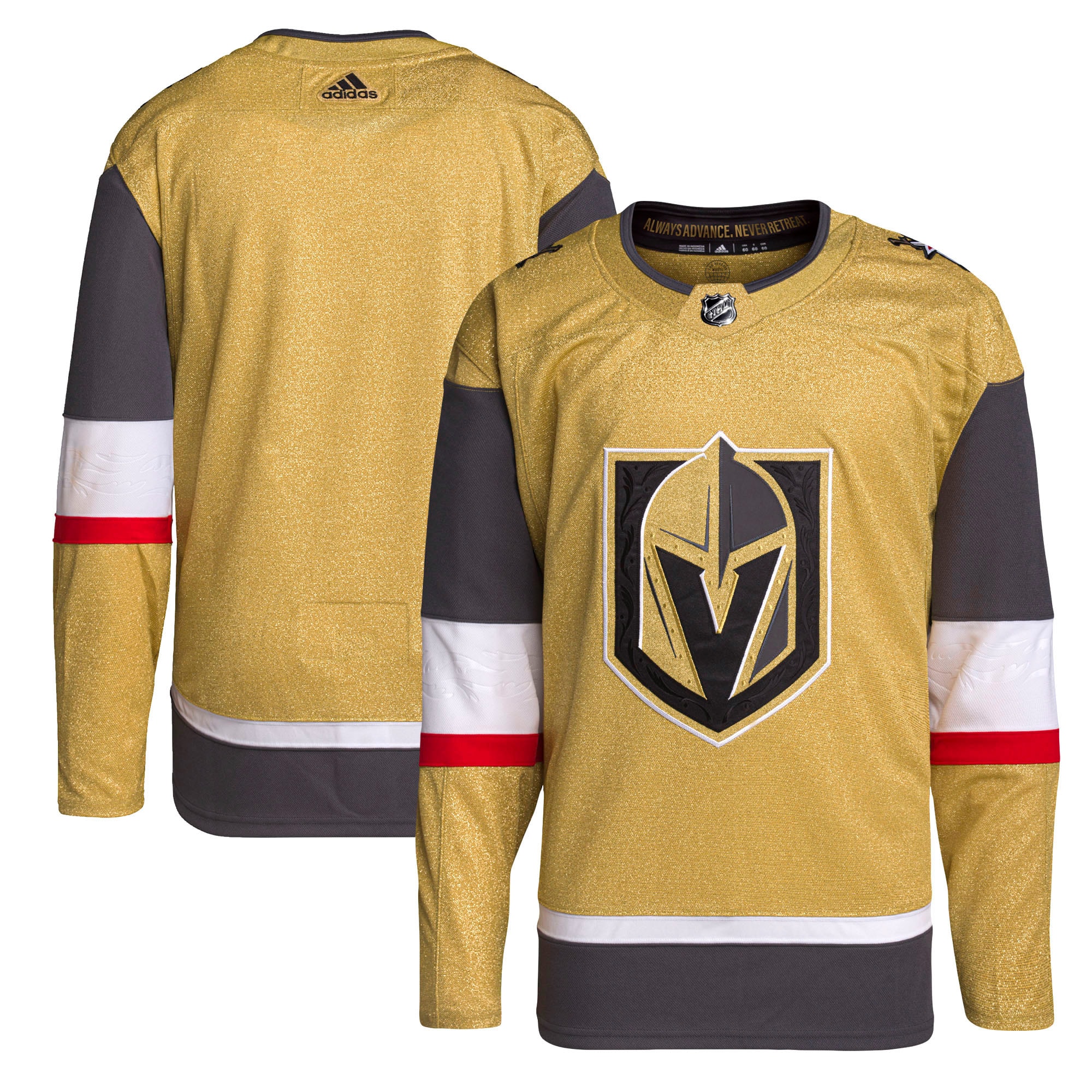 Vegas Golden Knights adidas Home Primegreen Authentic Jersey - Gold