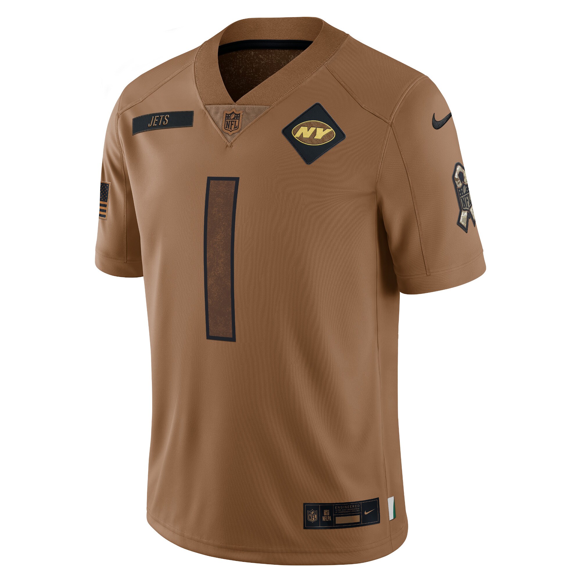 Ahmad Sauce Gardner New York Jets  2023 Salute To Service Limited Jersey - Brown
