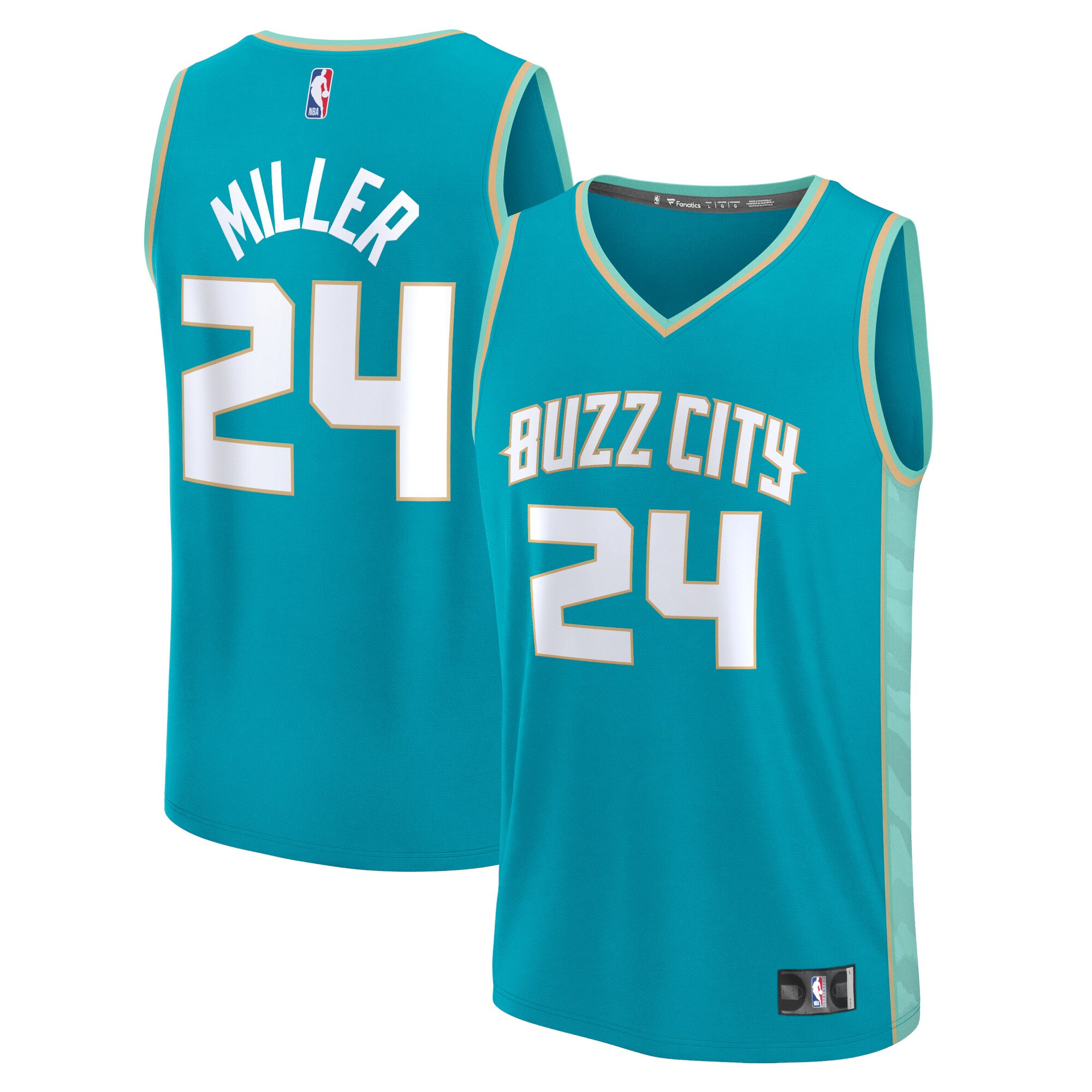 Brandon Miller Charlotte Hornets Fanatics Fast Break Jersey - Teal - City Edition