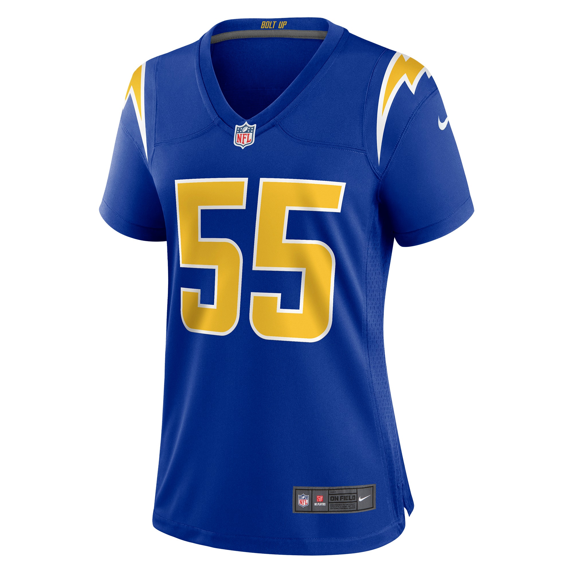 Junior Seau Los Angeles Chargers  Women's Retired Game Jersey - Royal