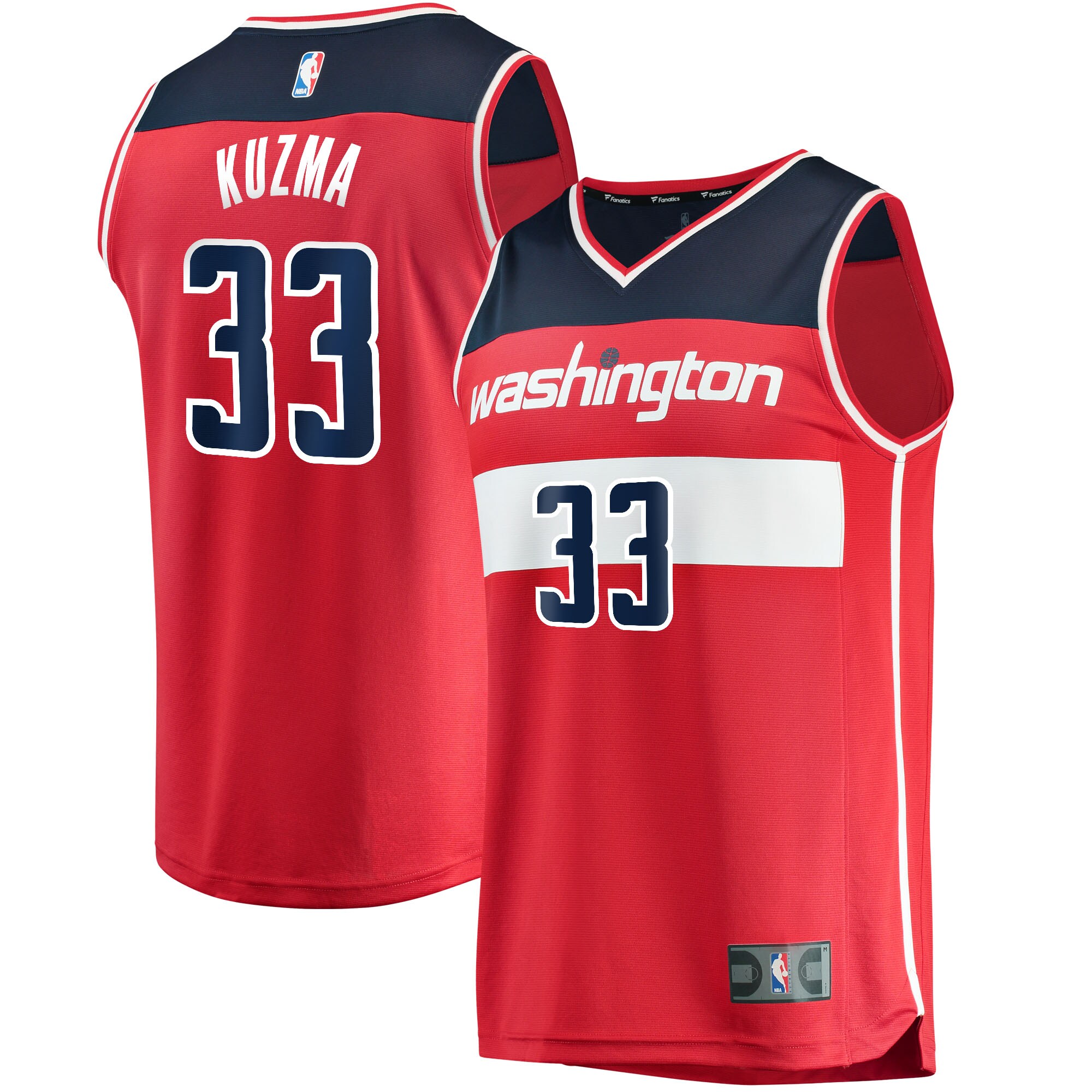 Kyle Kuzma Washington Wizards Fanatics Youth 2021\/22 Fast Break Replica Jersey - Icon Edition - Red