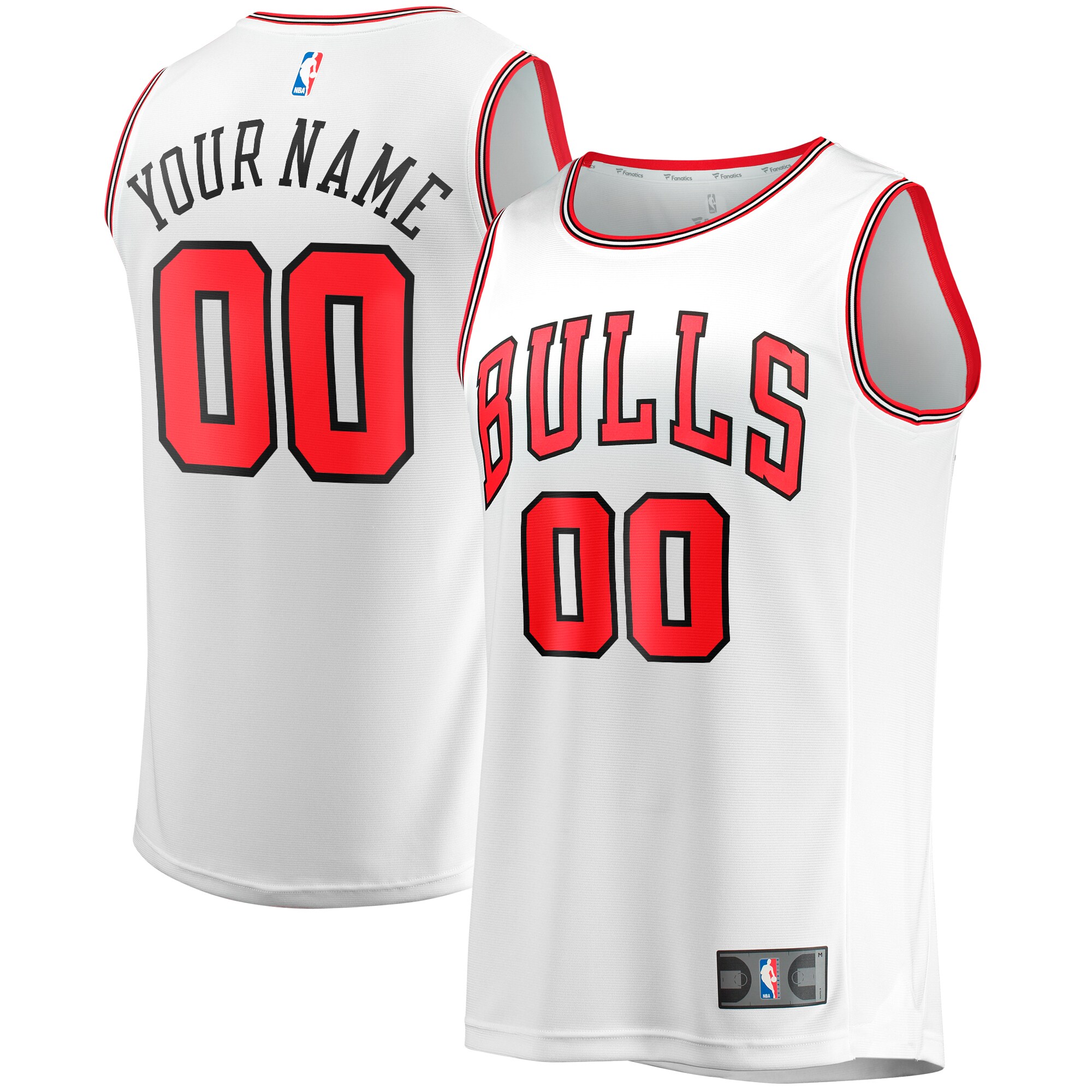 Chicago Bulls Fanatics Fast Break Custom Replica Jersey - Association Edition - White