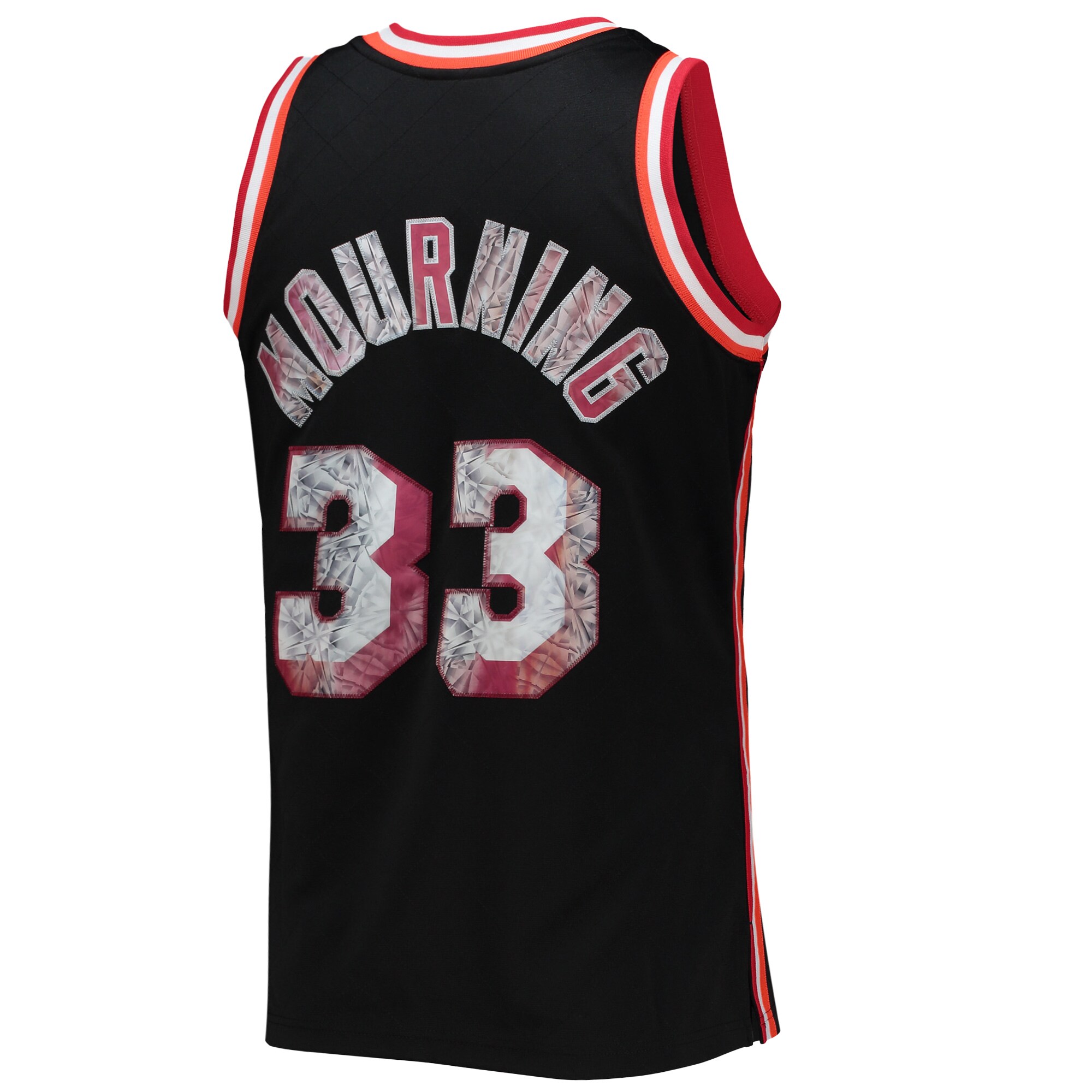 Alonzo Mourning Miami Heat Mitchell & Ness 1996\/97 Hardwood Classics NBA 75th Anniversary Diamond Swingman Jersey - Black