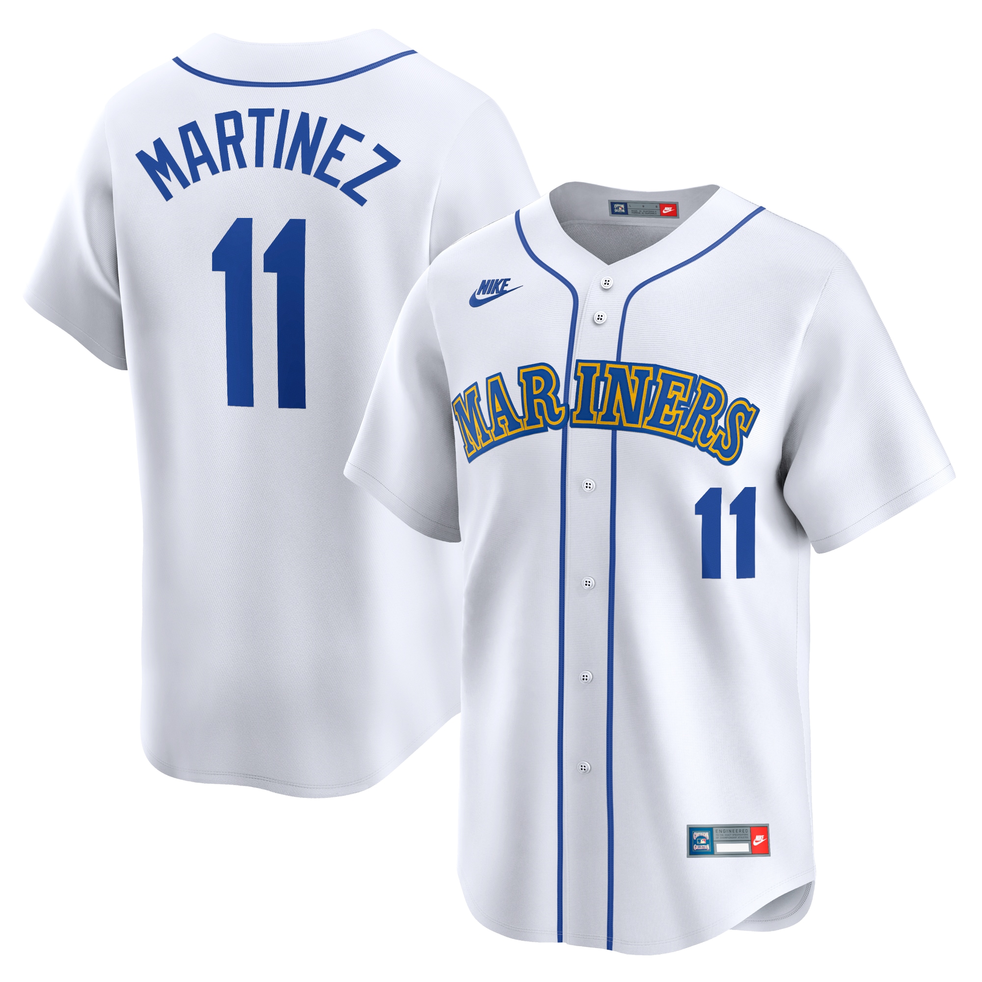 Edgar Martinez Seattle Mariners  Throwback Cooperstown Limited Jersey - White