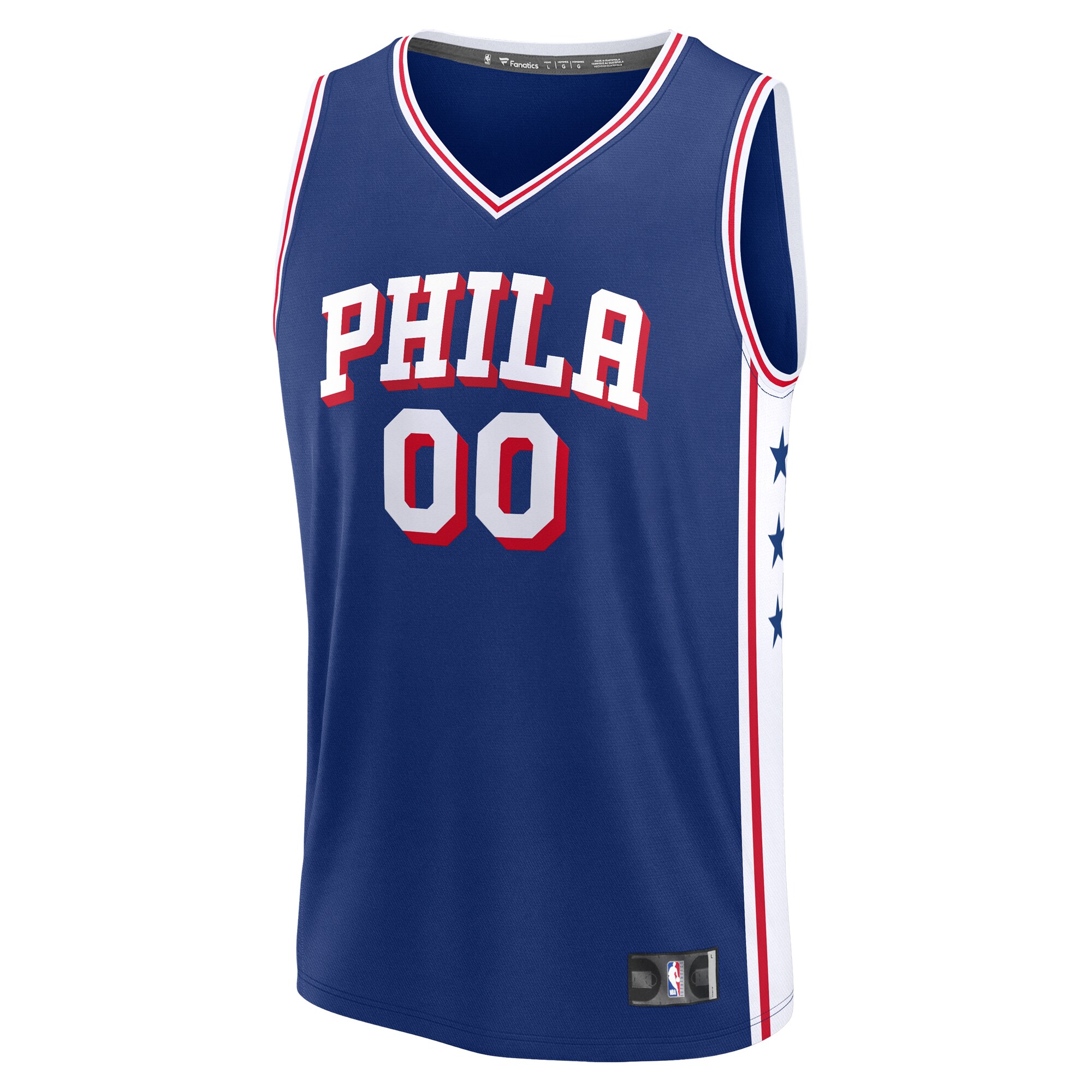 Philadelphia 76ers Fanatics Youth Custom Fast Break Jersey - Royal - Icon Edition